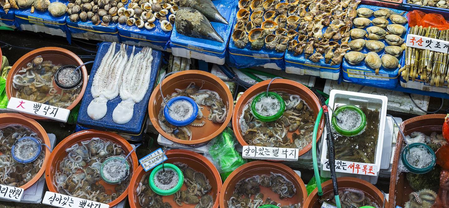 Marché aux poissons et fruits de mer à Noryangjin - Séoul - Corée du Sud