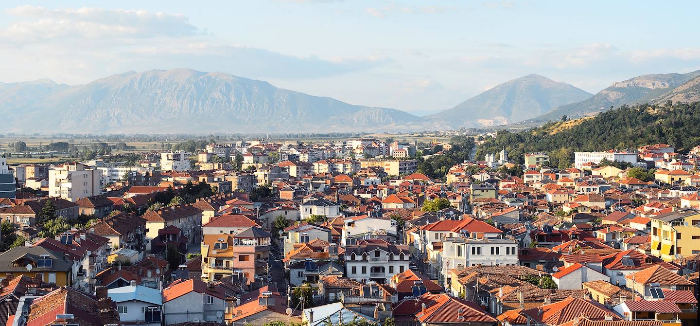 Panorama sur Korçë - Albanie