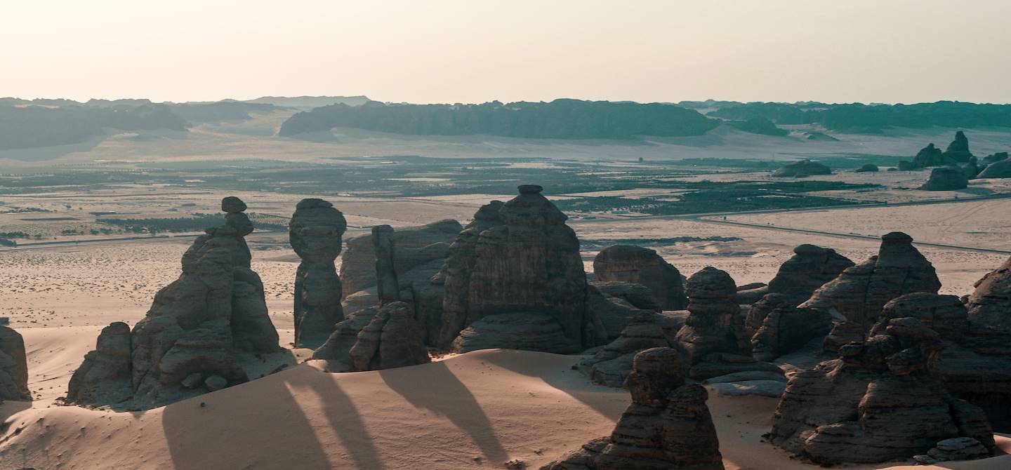 Al Gharameel au coucher du soleil - Arabie Saoudite