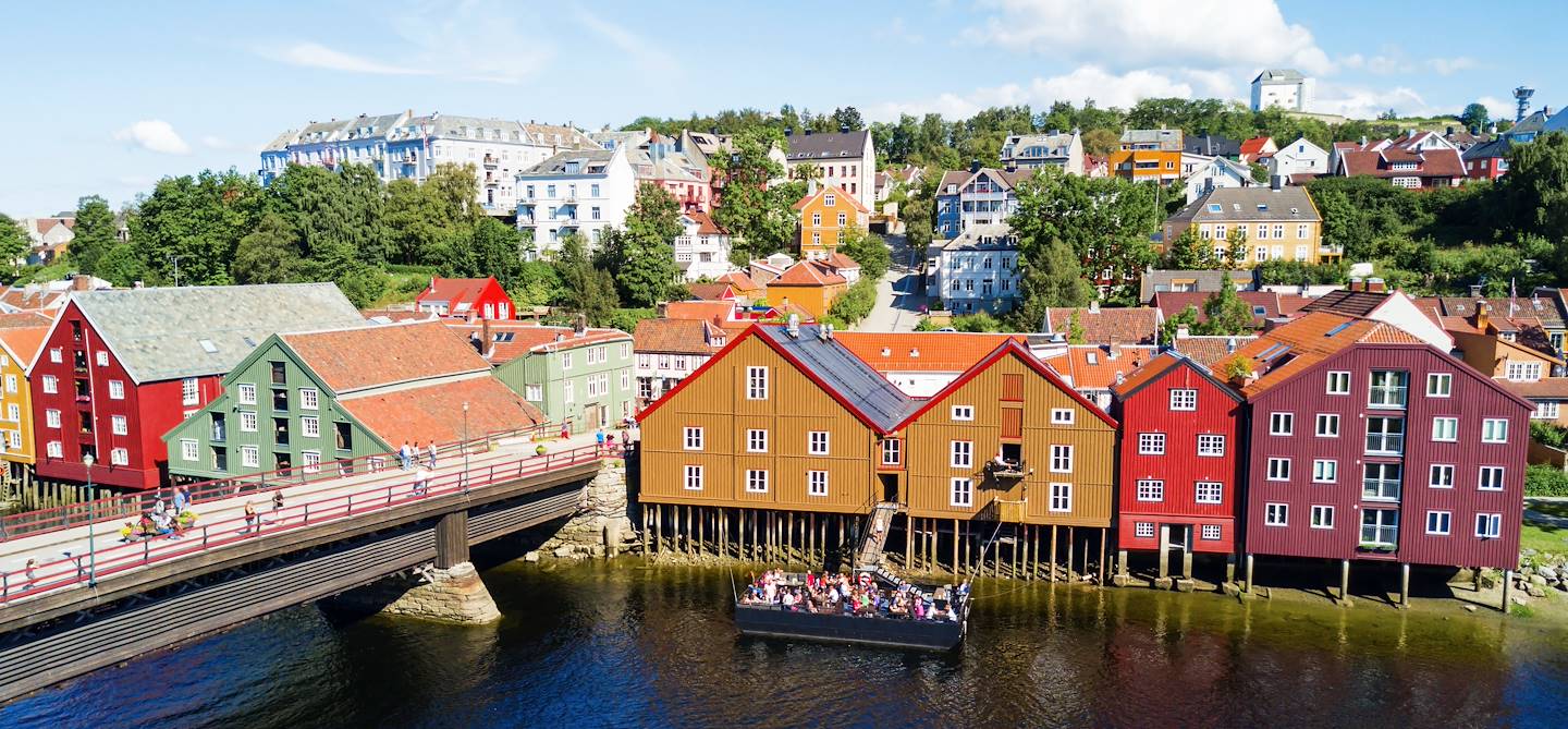 Maisons colorées à Trondheim - Norvège 