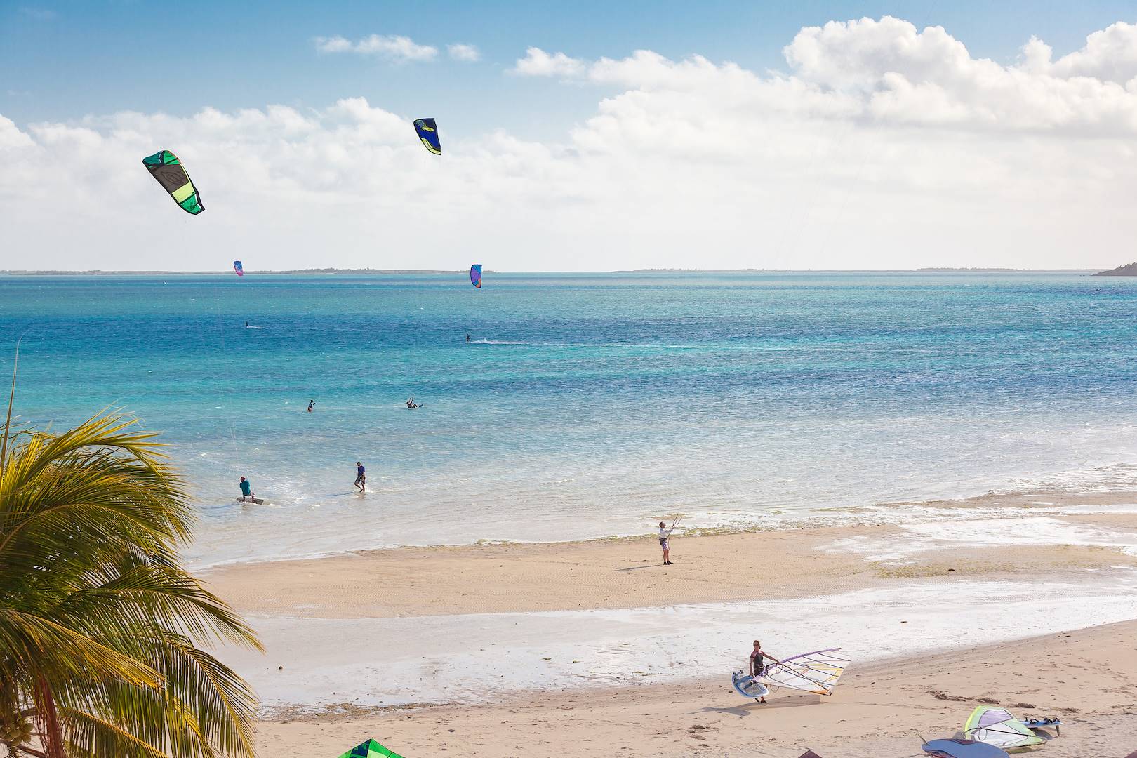 Kitesurf sur la plage de Mourouk - Île de Rodrigues - Île Maurice