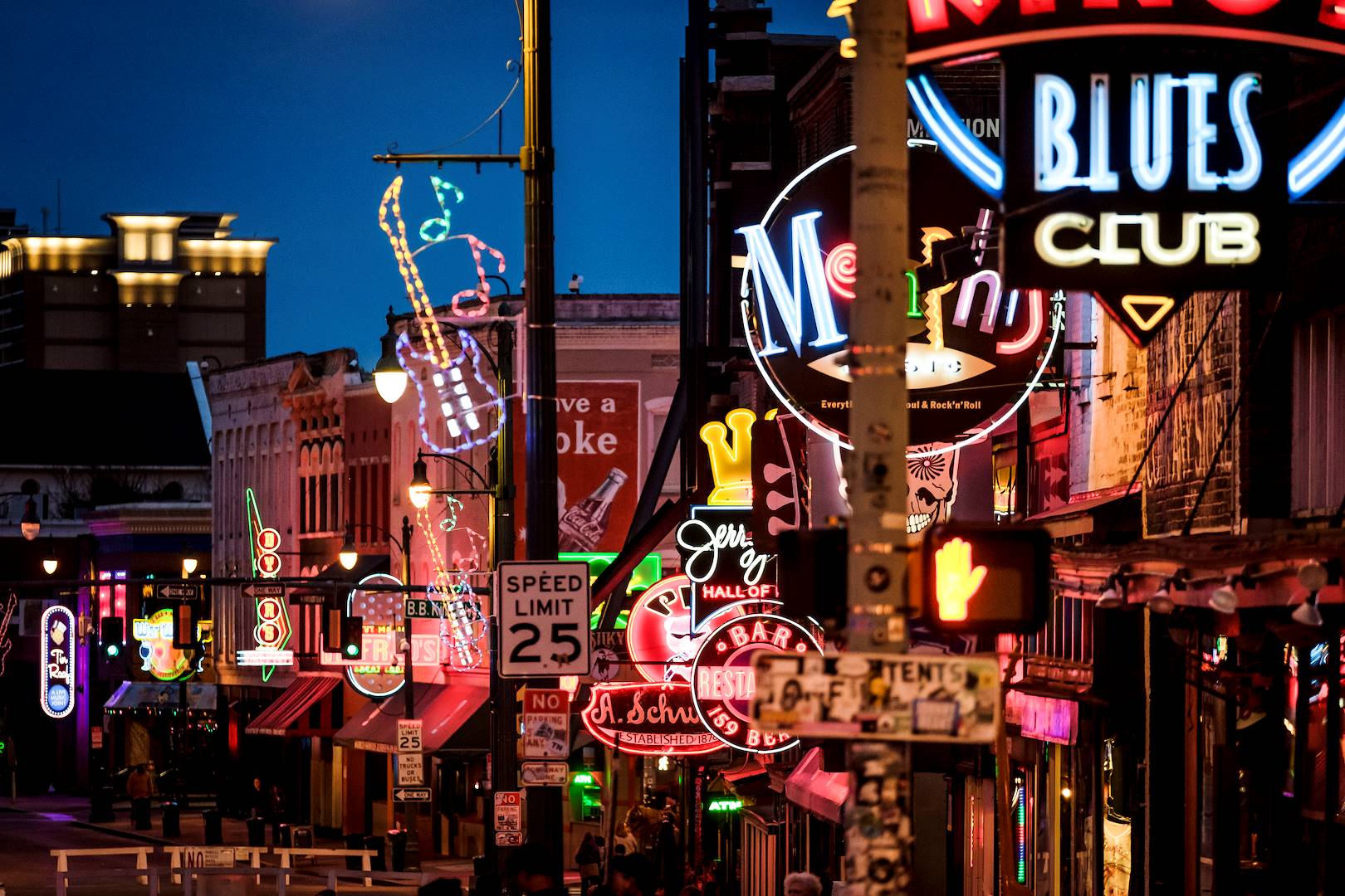 Enseignes lumineuses des bars et clubs de Memphis - Tennessee - Etats Unis