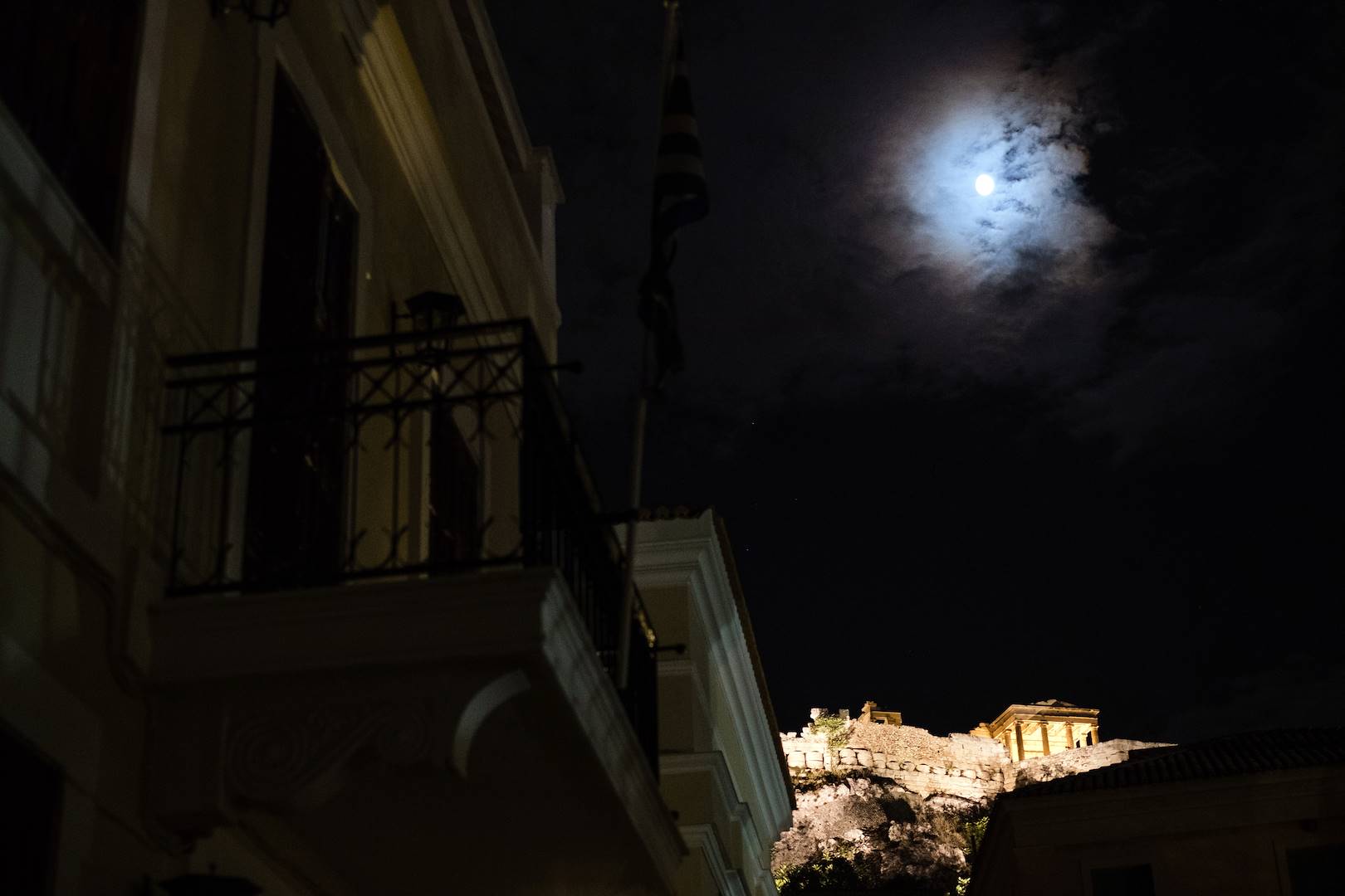 Vue sur l'Acropole illuminée - Athènes - Grèce