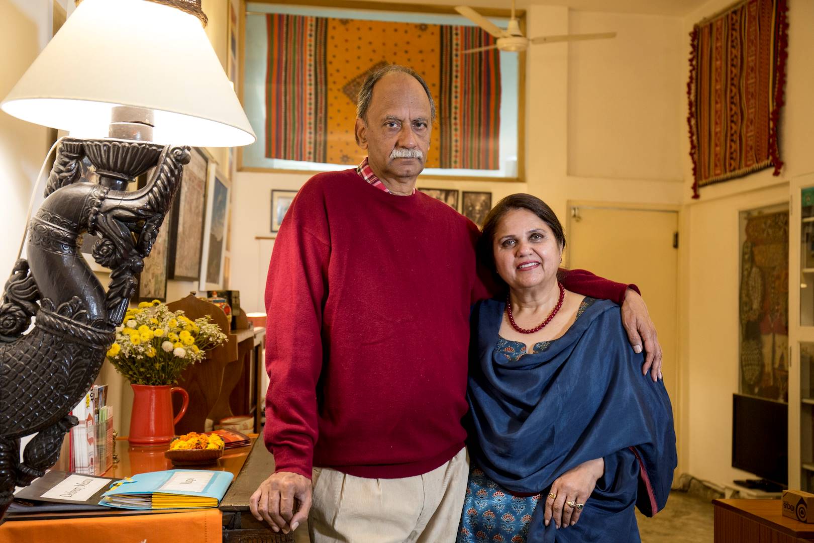 Haveli Hauz Khas : portrait des propriétaires - Delhi - Inde