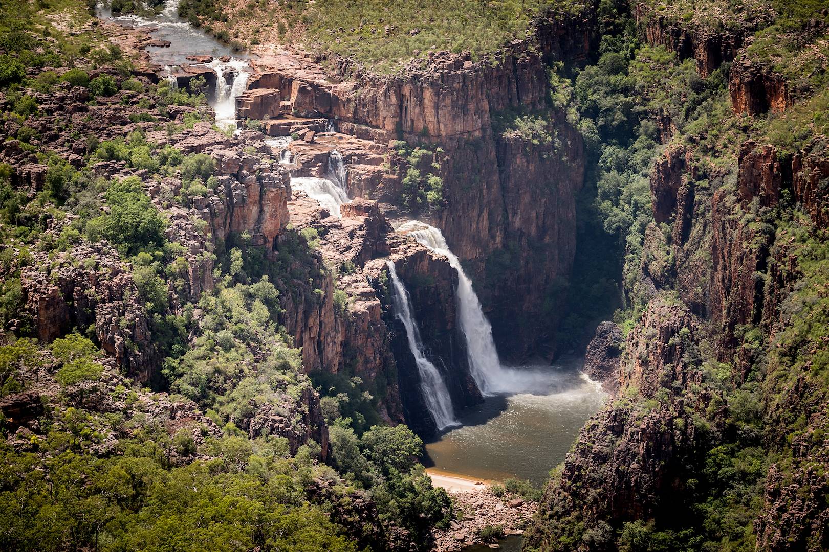 Vue aérienne des Twin Falls - Kakadu National Park - Australie