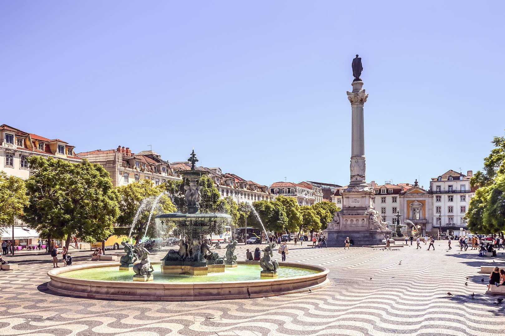Rossio Square à Lisbonne - Région de Lisbonne - Portugal