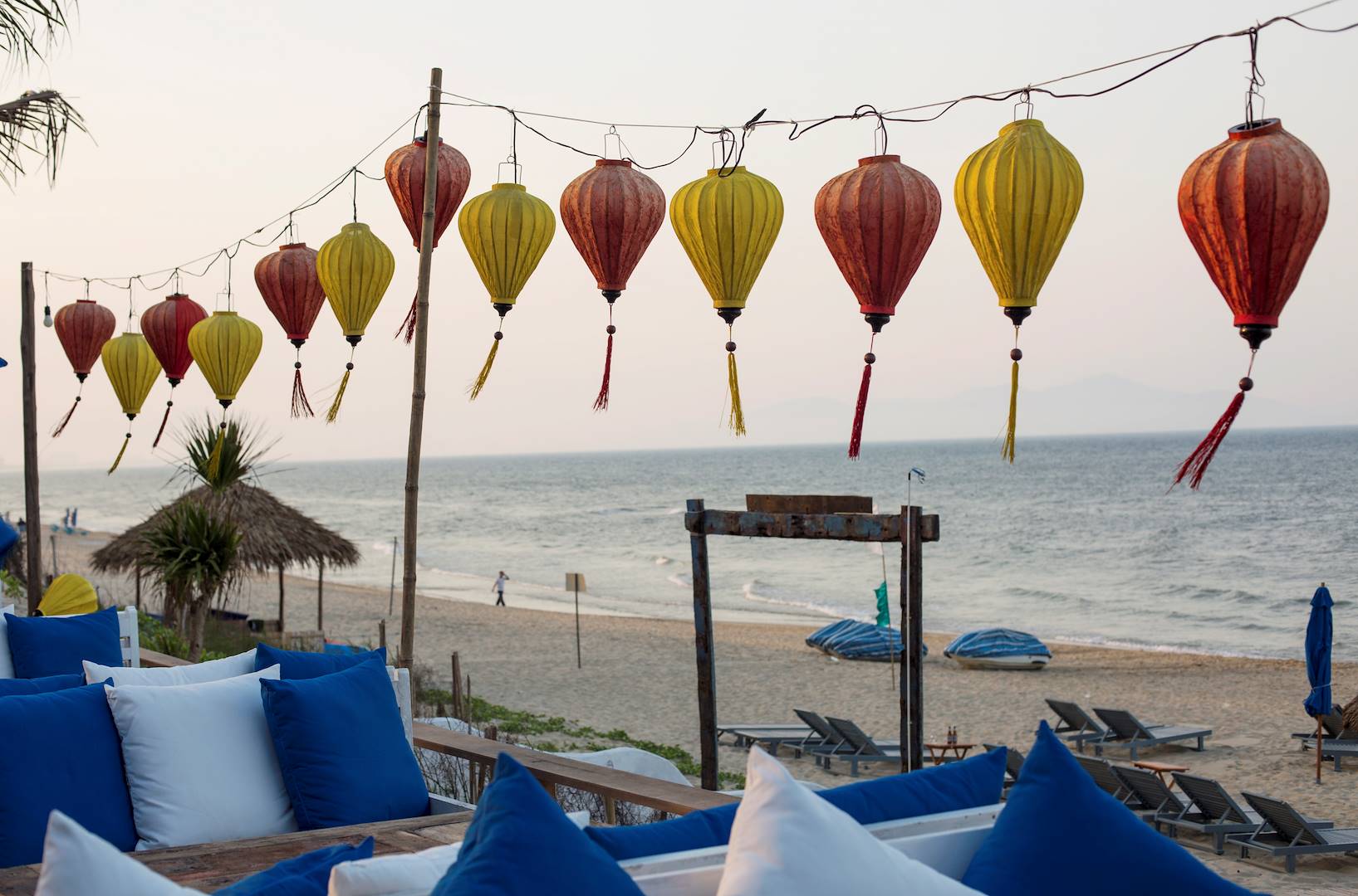 Terrasse d'un restaurant près d'une plage de Hoi An - Hoi An - Vietnam