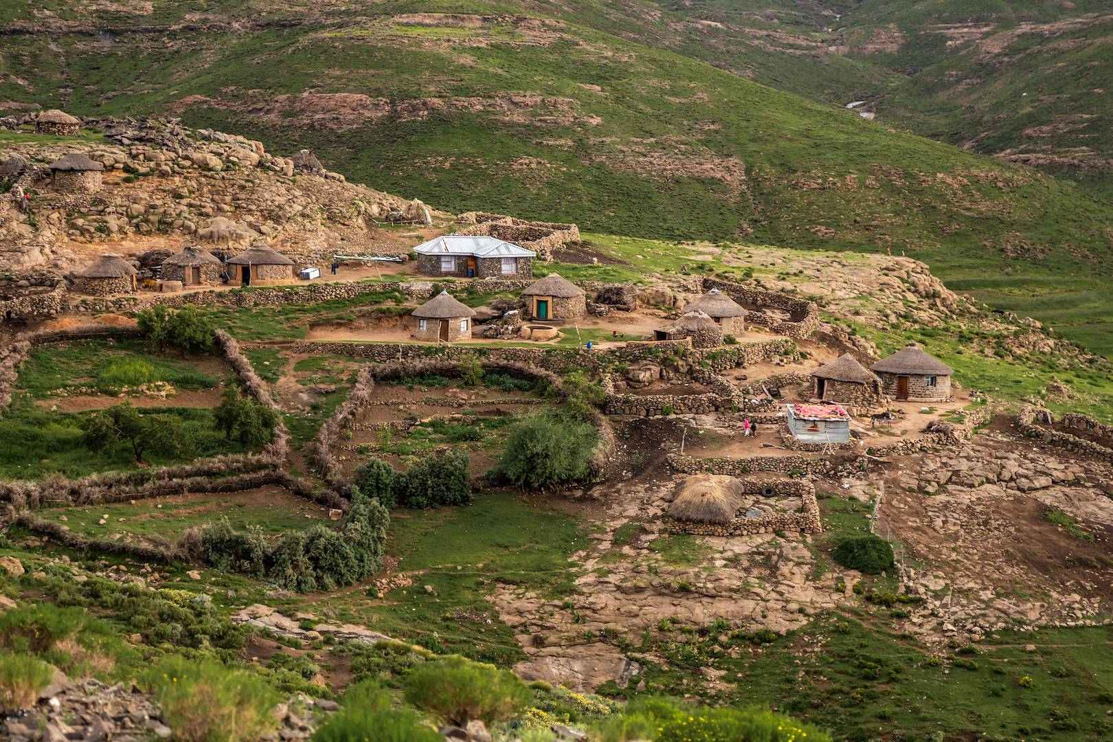 Village rural du Lesotho