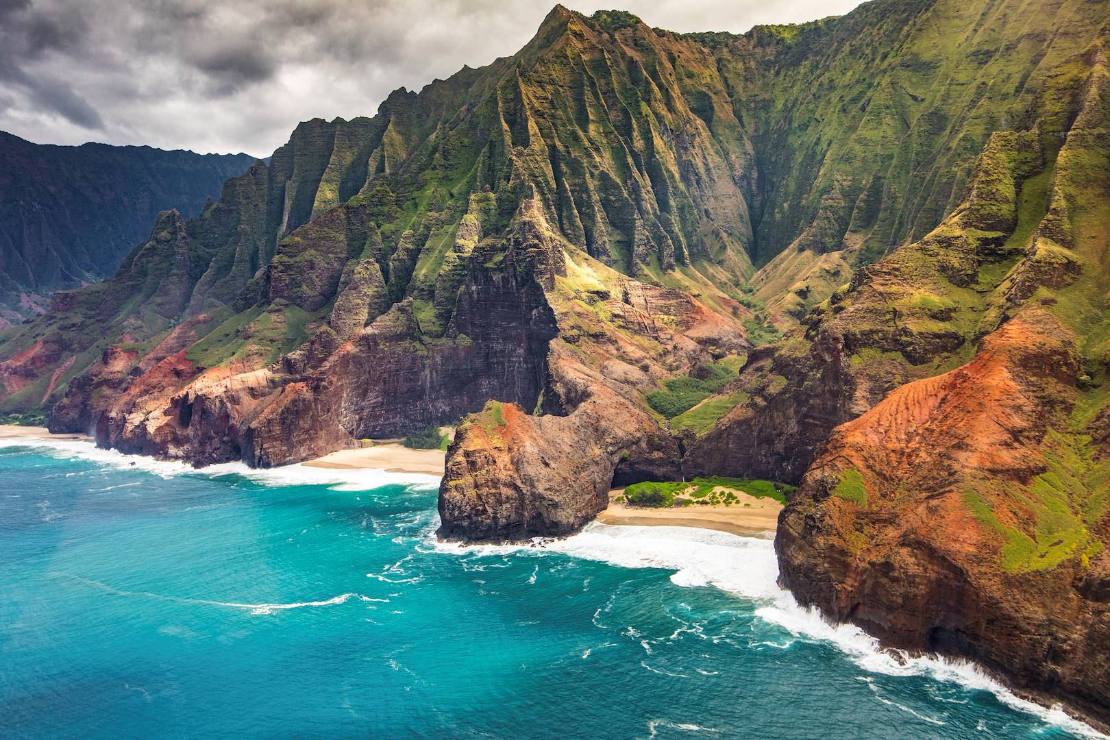 Nature sauvage de la côte de Na Pali - Île de Kauai - Hawaii - Etats-Unis