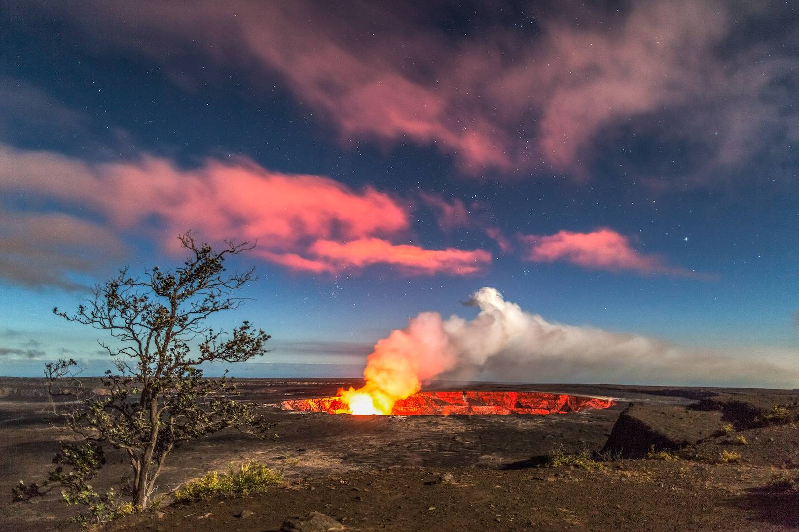 Cratère du volcan Kilauea - Ile d'Hawaï - Etats-Unis
