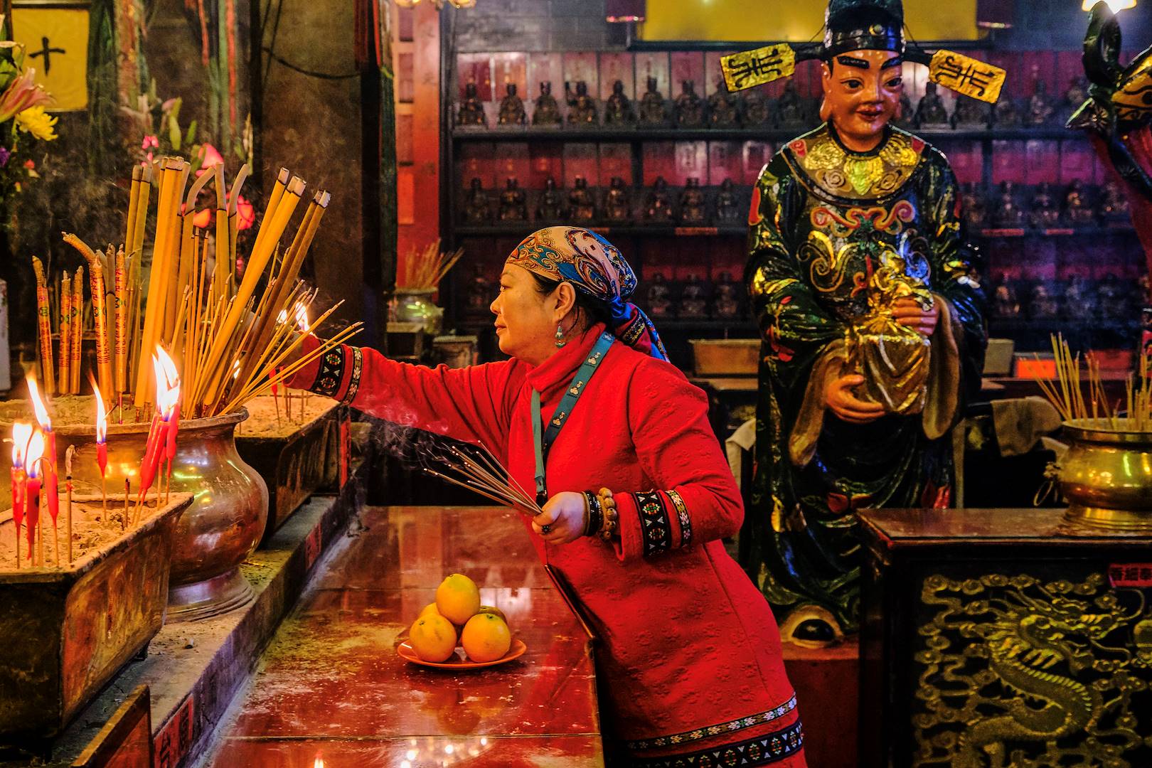 Temple boudhiste de Man Mo à Sheung Wan - Hong Kong - Chine