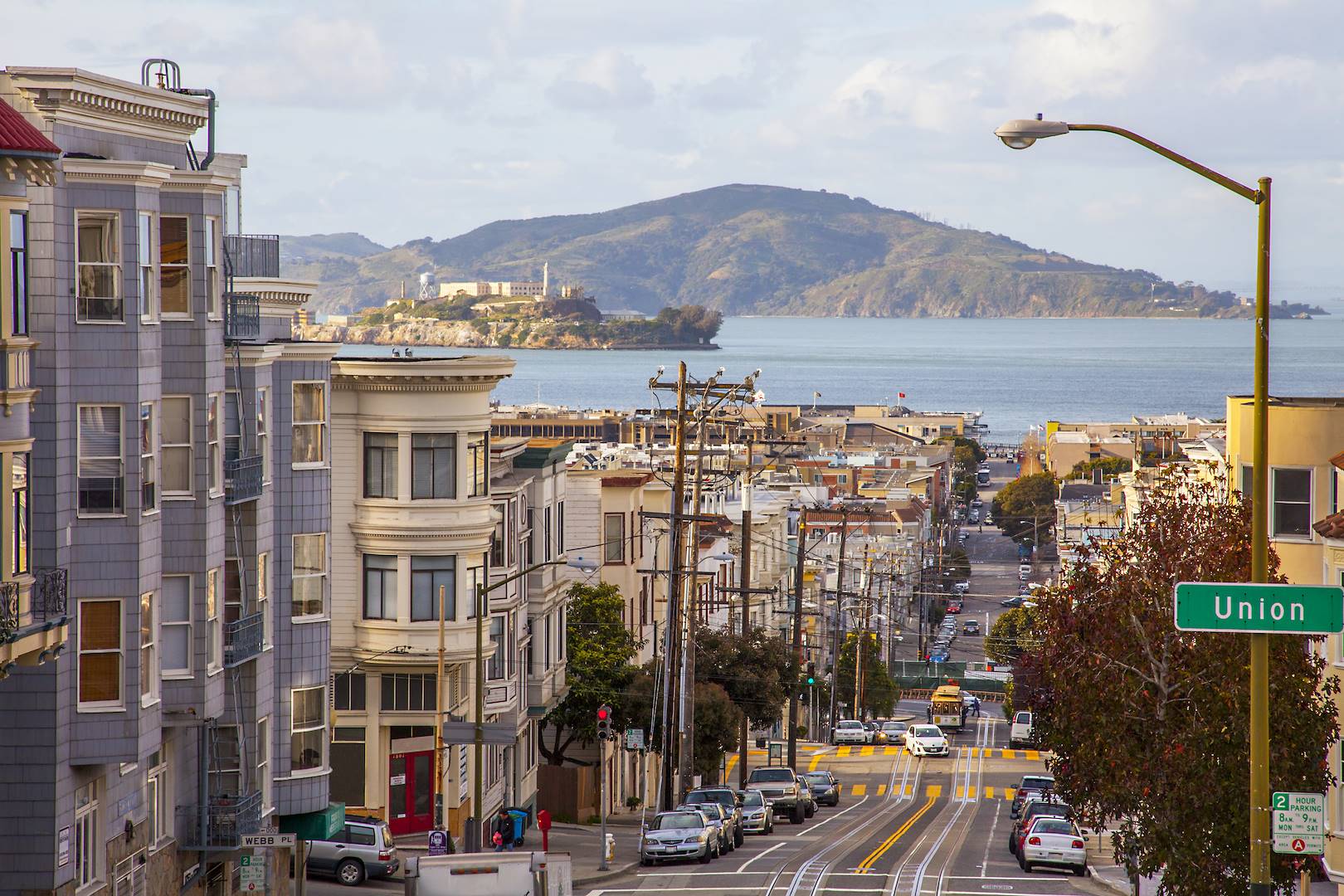 Vue de l'île d'Alcatraz depuis San Francisco - Californie - États-Unis