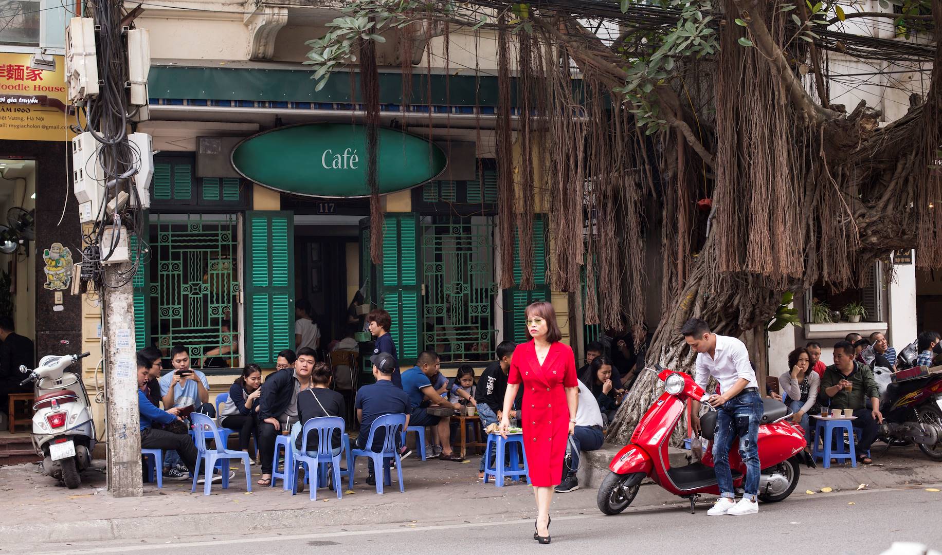 Terrasse de café dans le Quartier Français - Hanoï - Vietnam