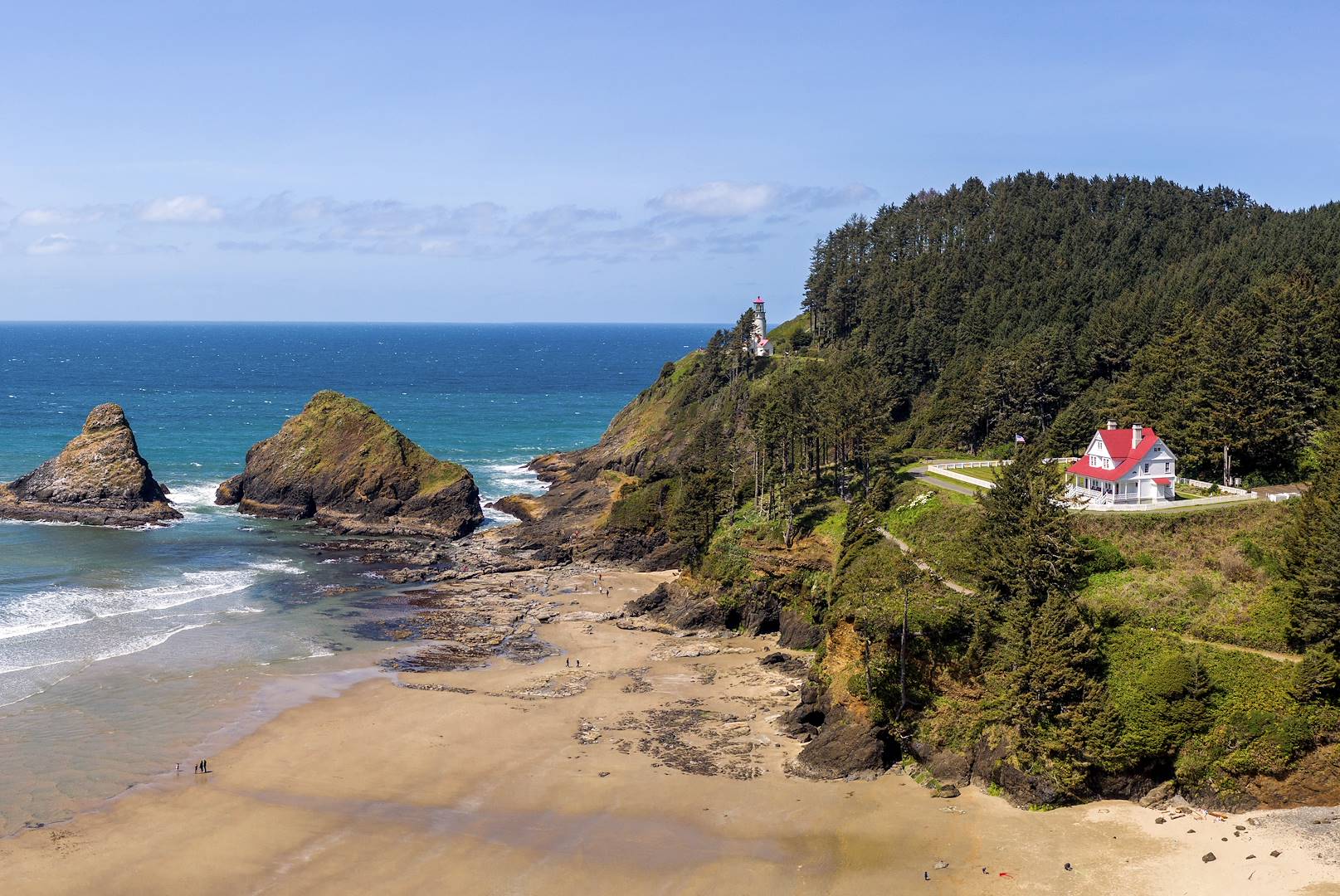 Plage près du phare d'Heceta Head - Florence - Oregon - Etats-Unis