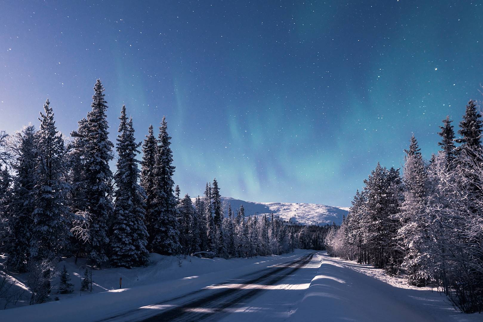 Aurores boréales dans le parc national de Pallas-Yllästunturi - Muonio - Finlande