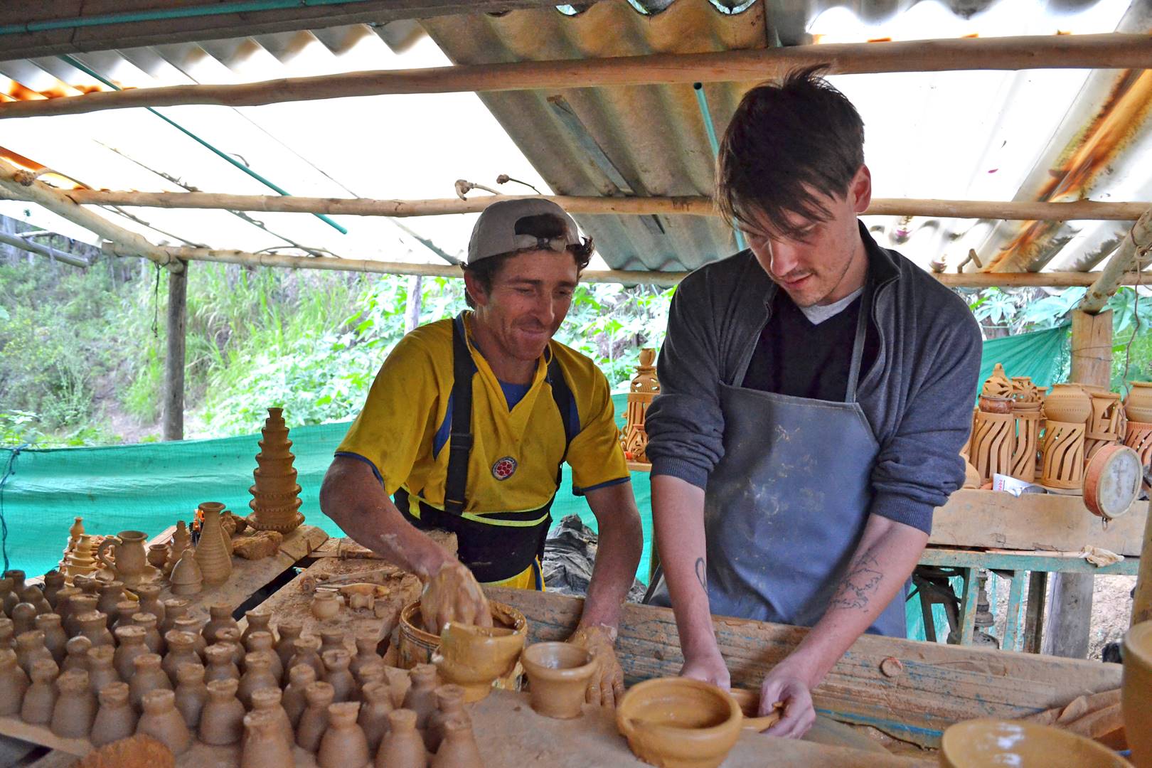 Atelier de poterie à Raquira - Département de Boyaca - Colombie