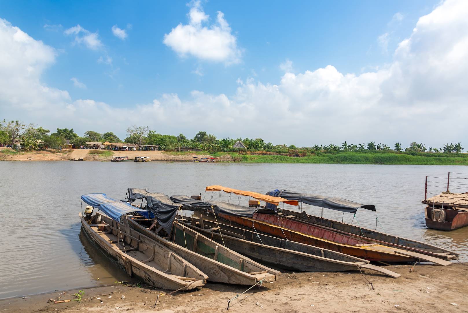 Bateaux traditionnels sur le fleuve Magdalena - Mompox - Colombie