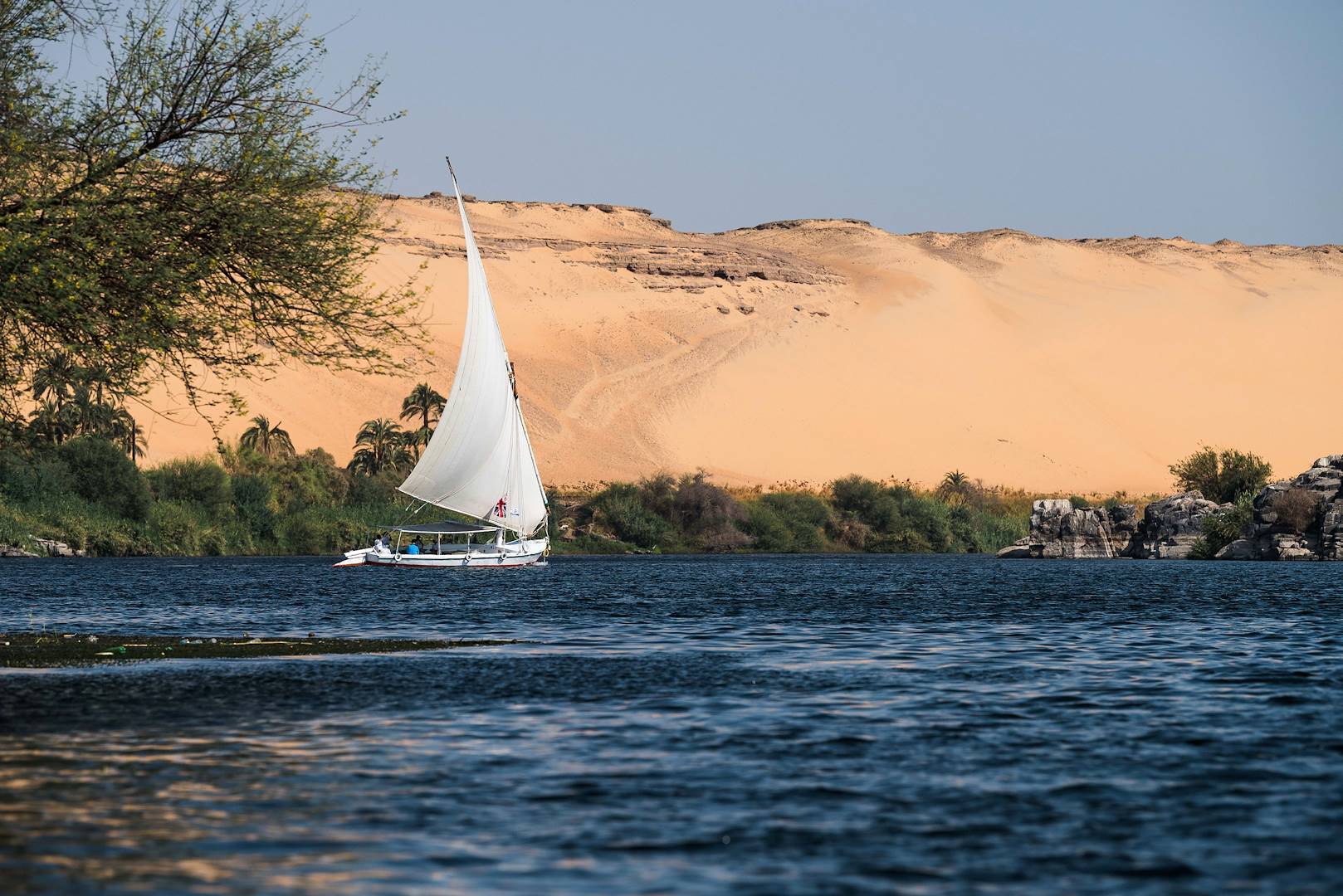 Le long du Nil en felouque - Assouan - Égypte