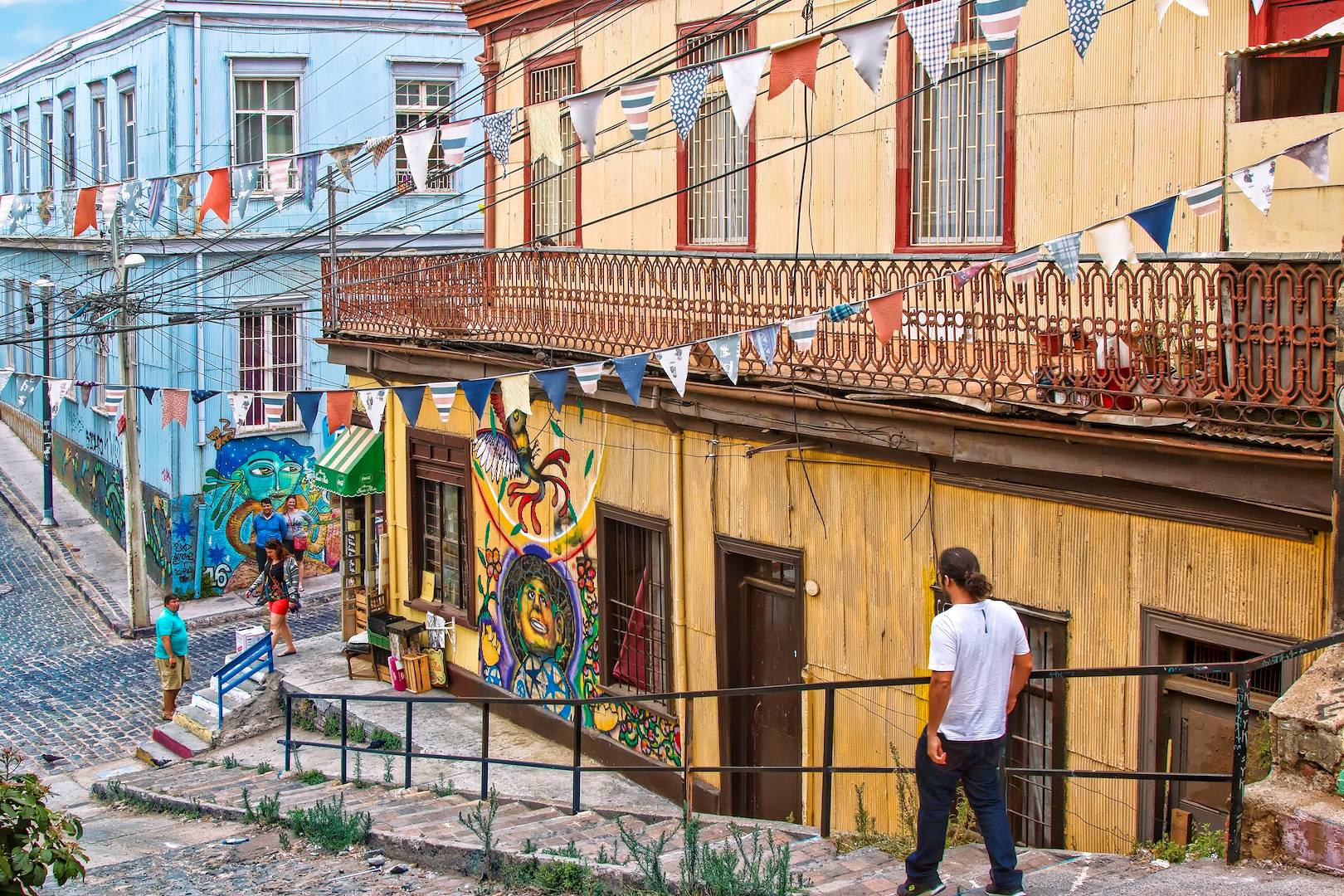 Street art dans le quartier Cerro Conception - Valparaiso - Chili
