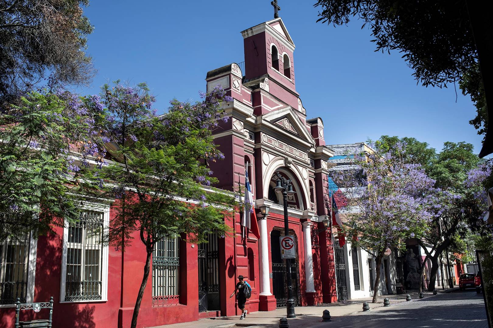 Eglise de la Vera Cruz dans le quartier de Lastarria - Santiago - Chili