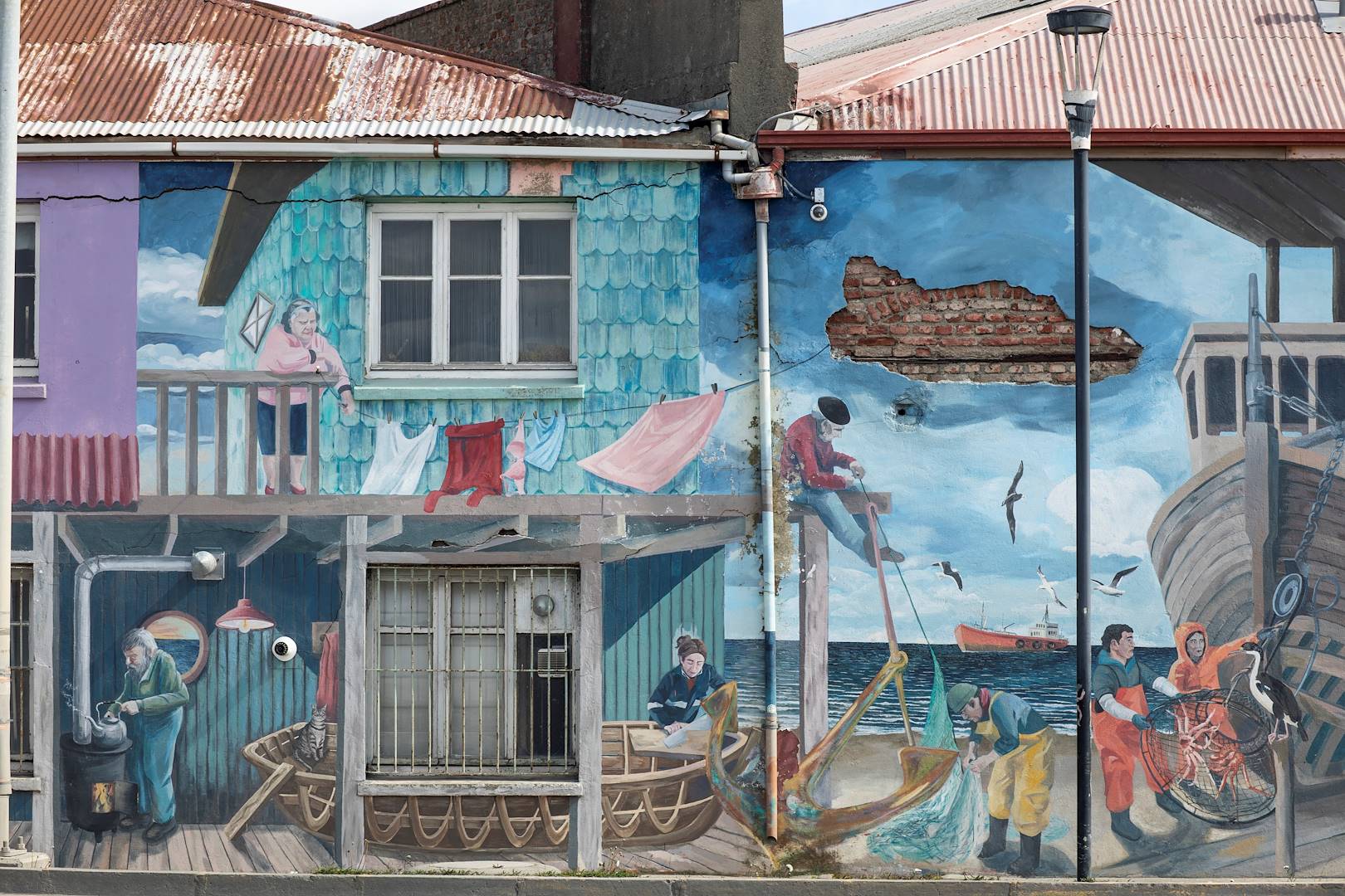Fresque murale à Punta Arenas - Magallanes - Chili