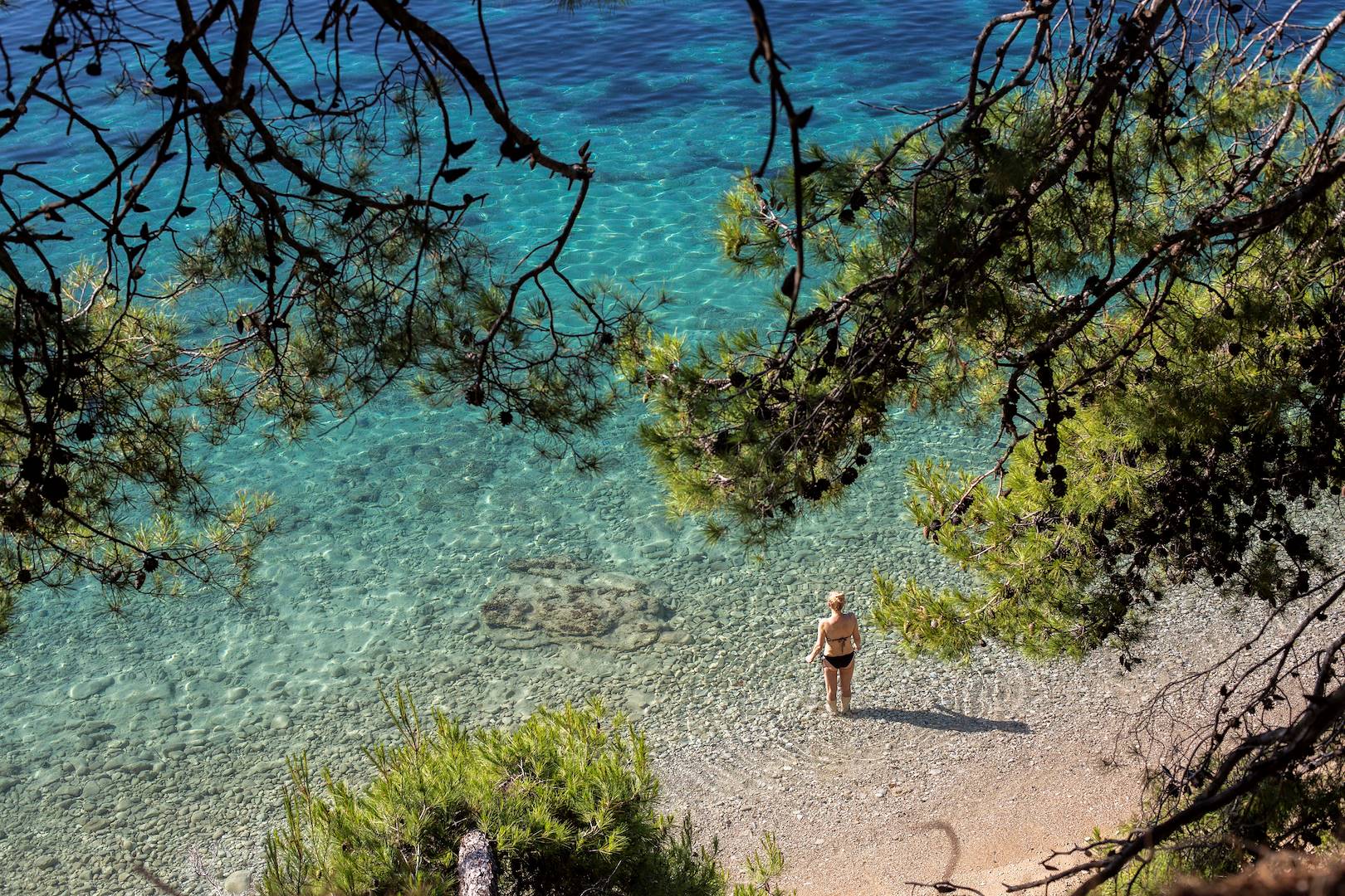 Plage Zlatni Rat à Bol - Île de Brac - Croatie