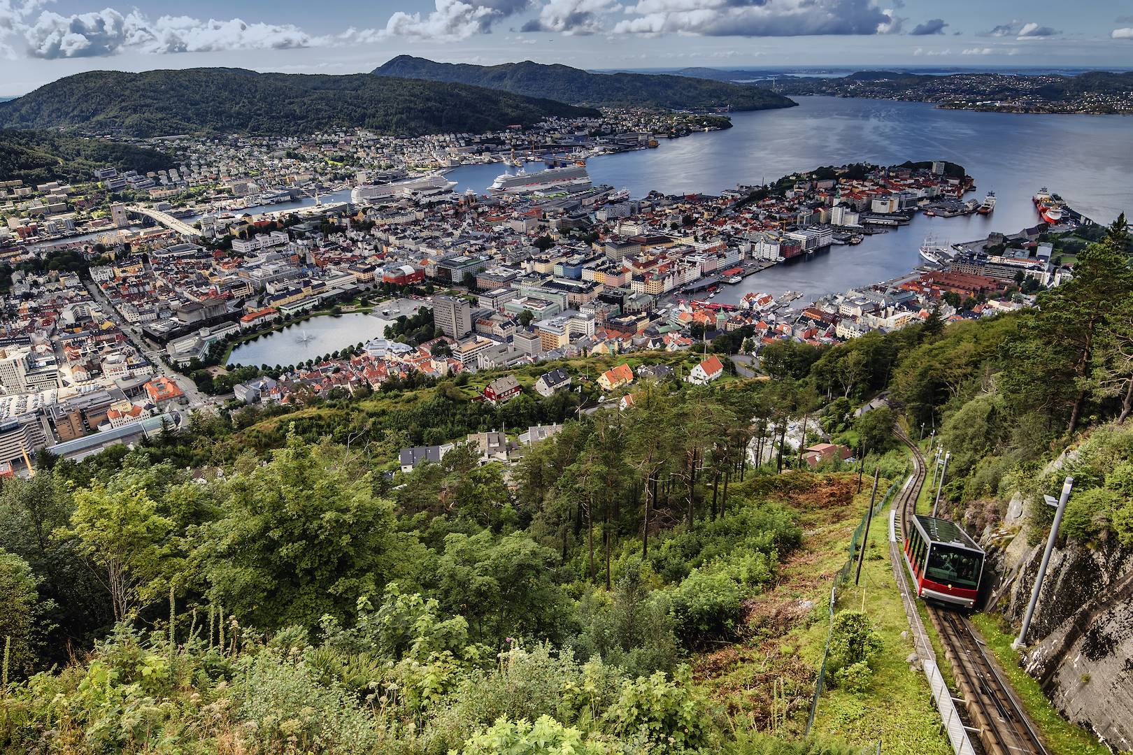 Le mont Floyen et le mont Ulriken - Bergen - Norvège