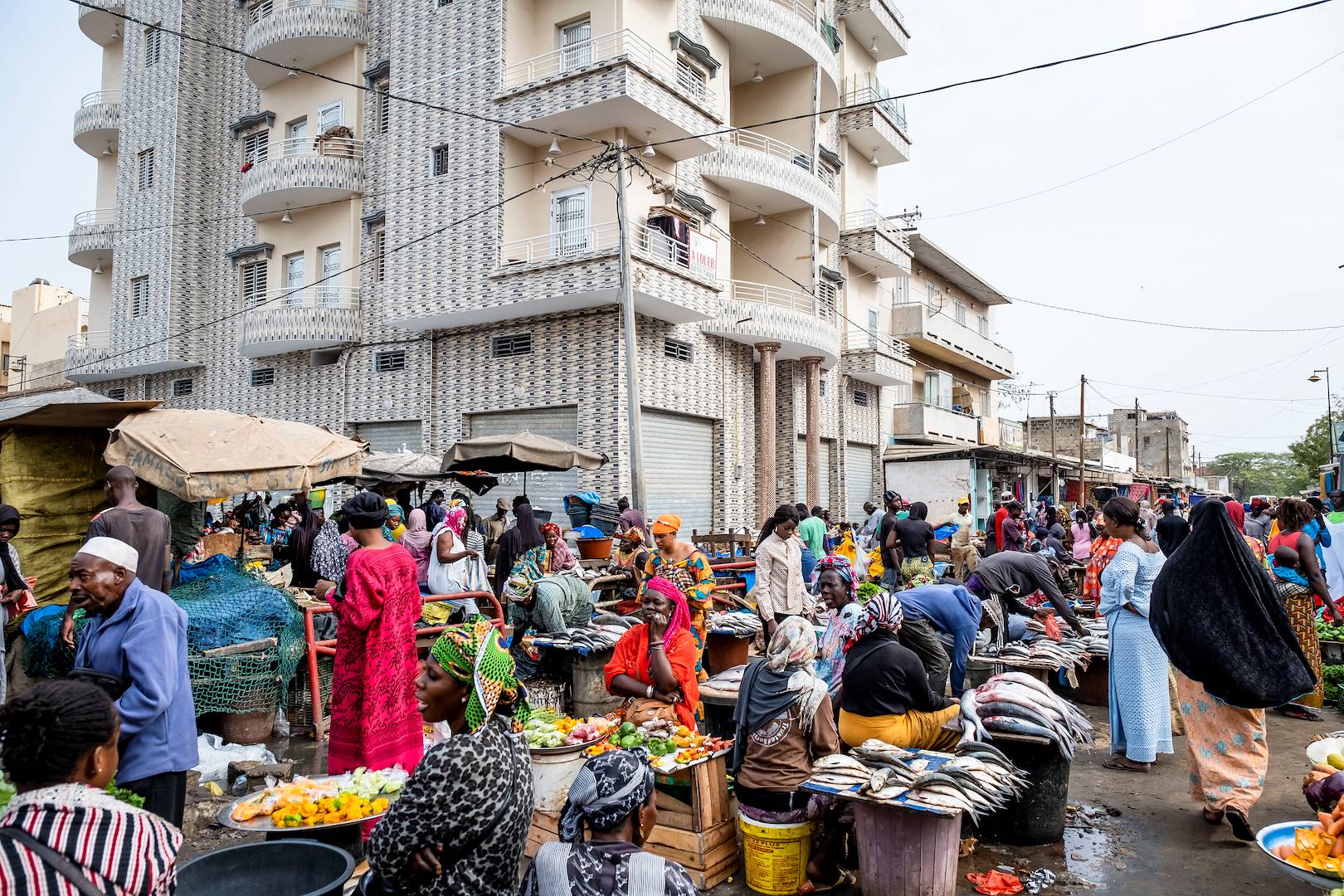 Marché populaire dans le quartier Médina - Dakar - Sénégal