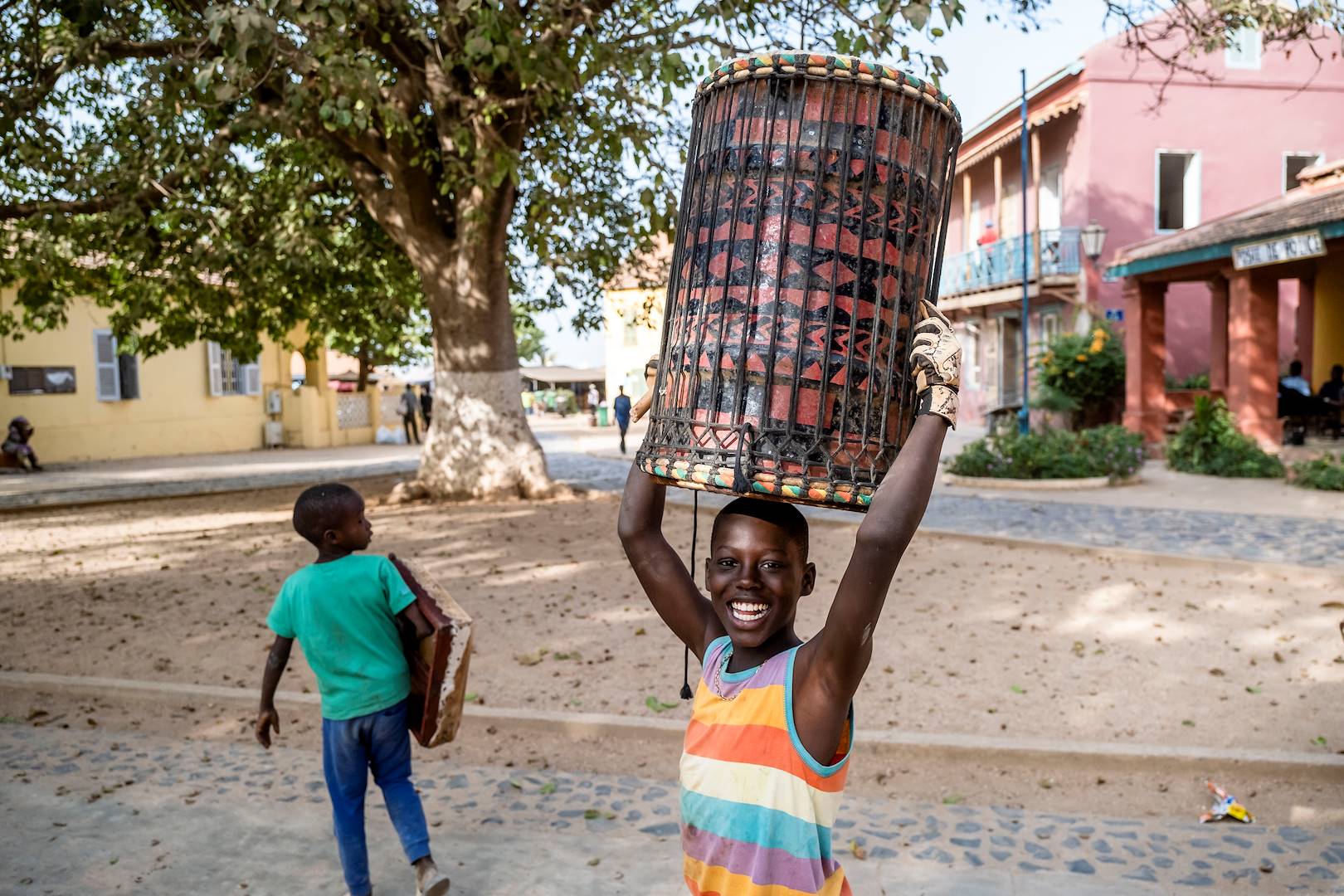 Cours de percussions - Île de Gorée - Sénégal