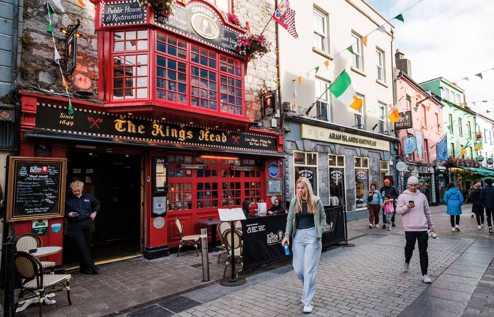 Pub The Kings Head dans le quartier latin de Galway - Irlande