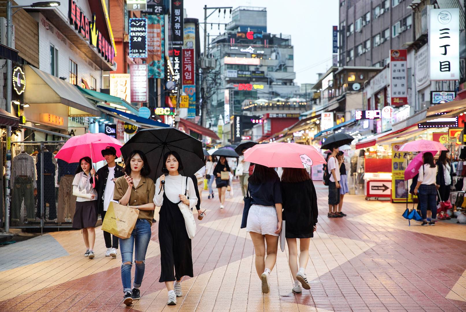 Quartier de Hongdae à Séoul - Corée du Sud