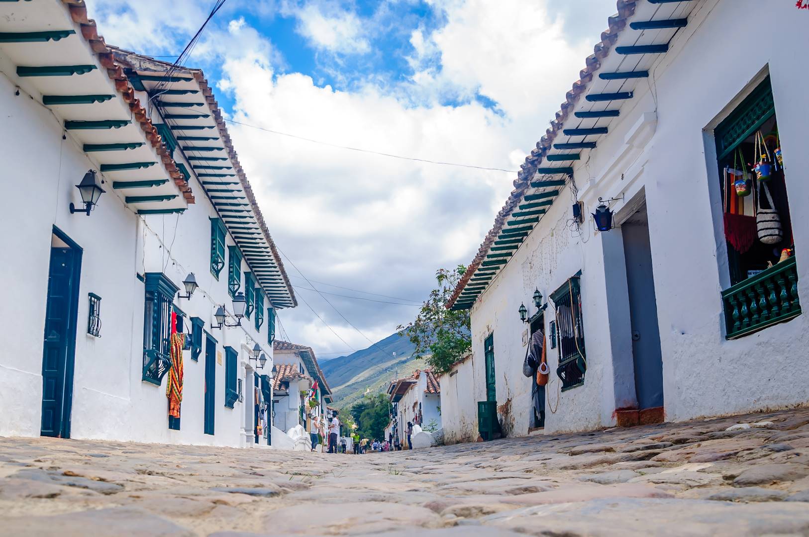 Dans le rues de Villa de Leyva - Boyacá - Colombie