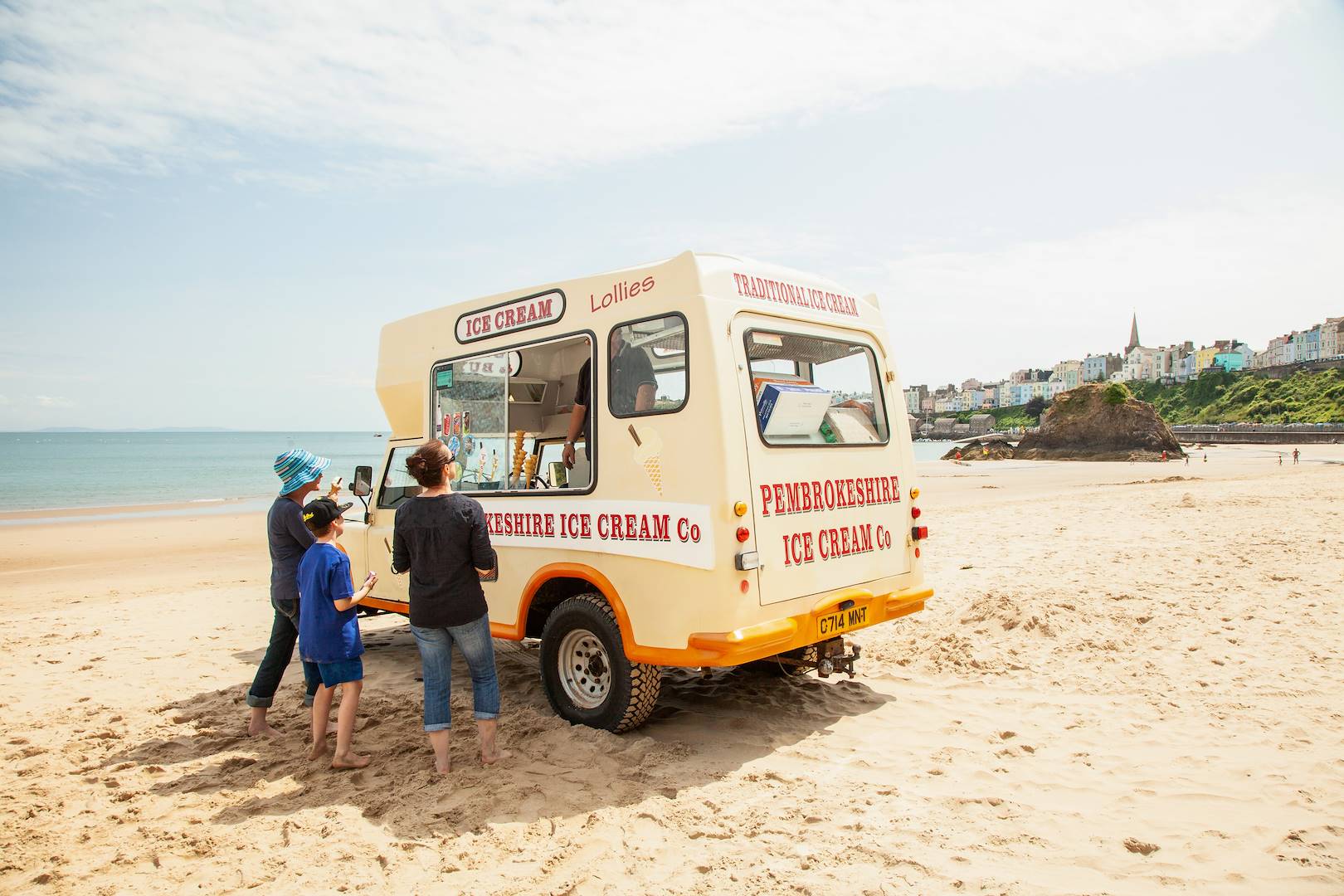 Glacier sur la plage de Tenby- Pays de Galles - Royaume Uni