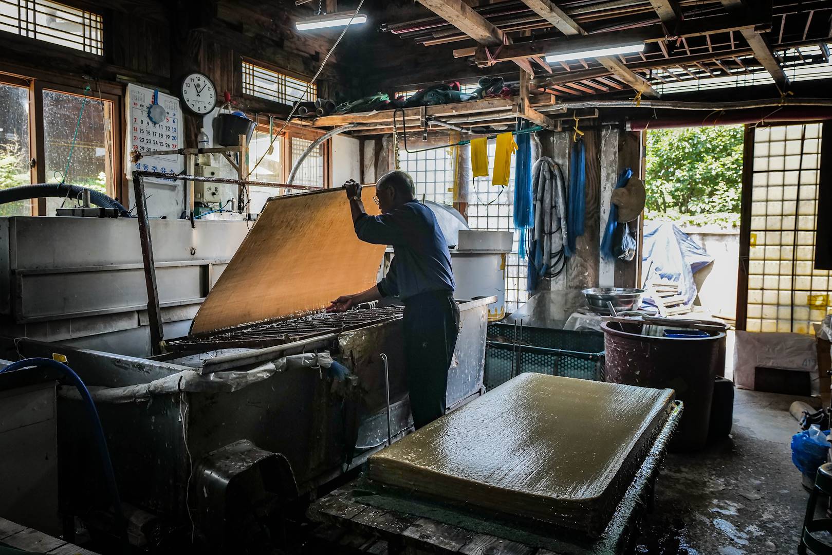 Fabrication artisanale du papier washi - Japon