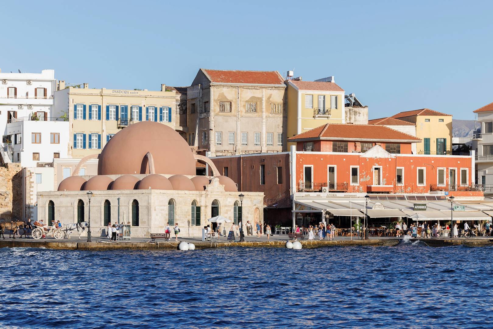 Mosquée Hassan Pacha sur le port vénitien de La Canée - Crète - Grèce