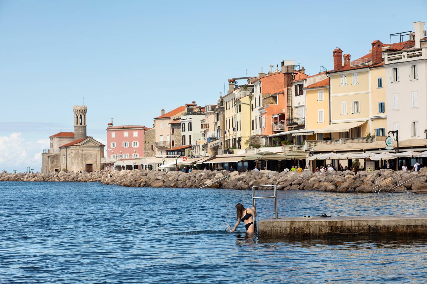 Baignade à Piran - Istrie - Slovénie