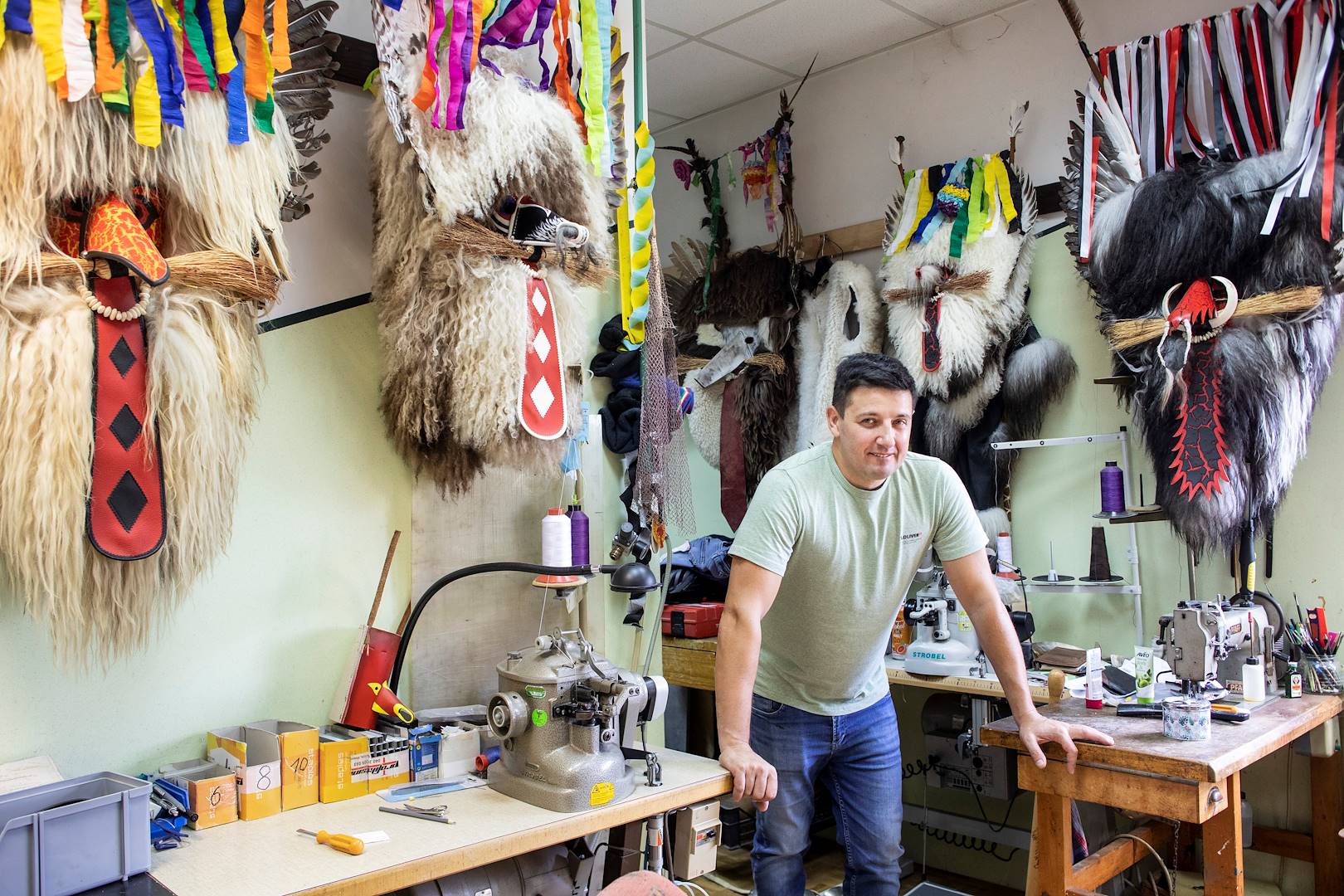 Atelier des masques Kurenti : rencontre avec Primoz, artisan fabriquant ces masques - Ptuj - Slovénie