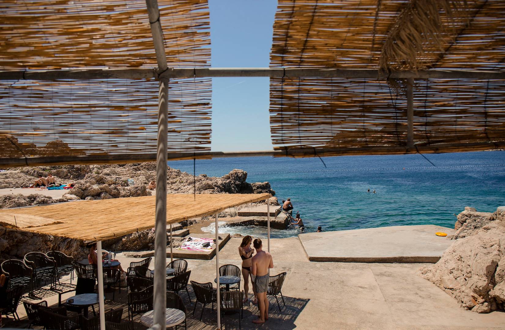 Baignade dans la mer Adriatique - Rovinj - Istrie - Croatie