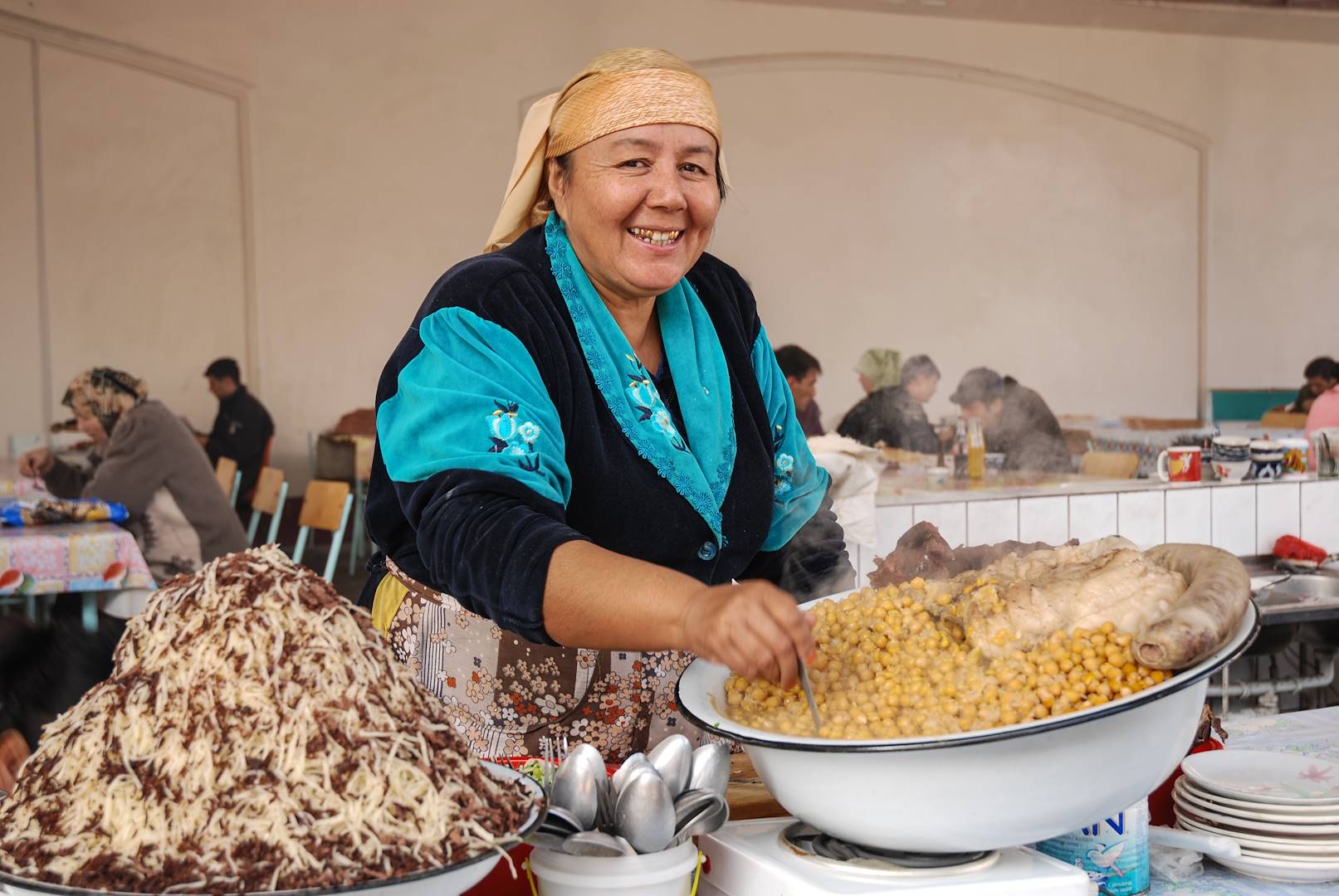 Scène de vie sur un marché en Ouzbékistan