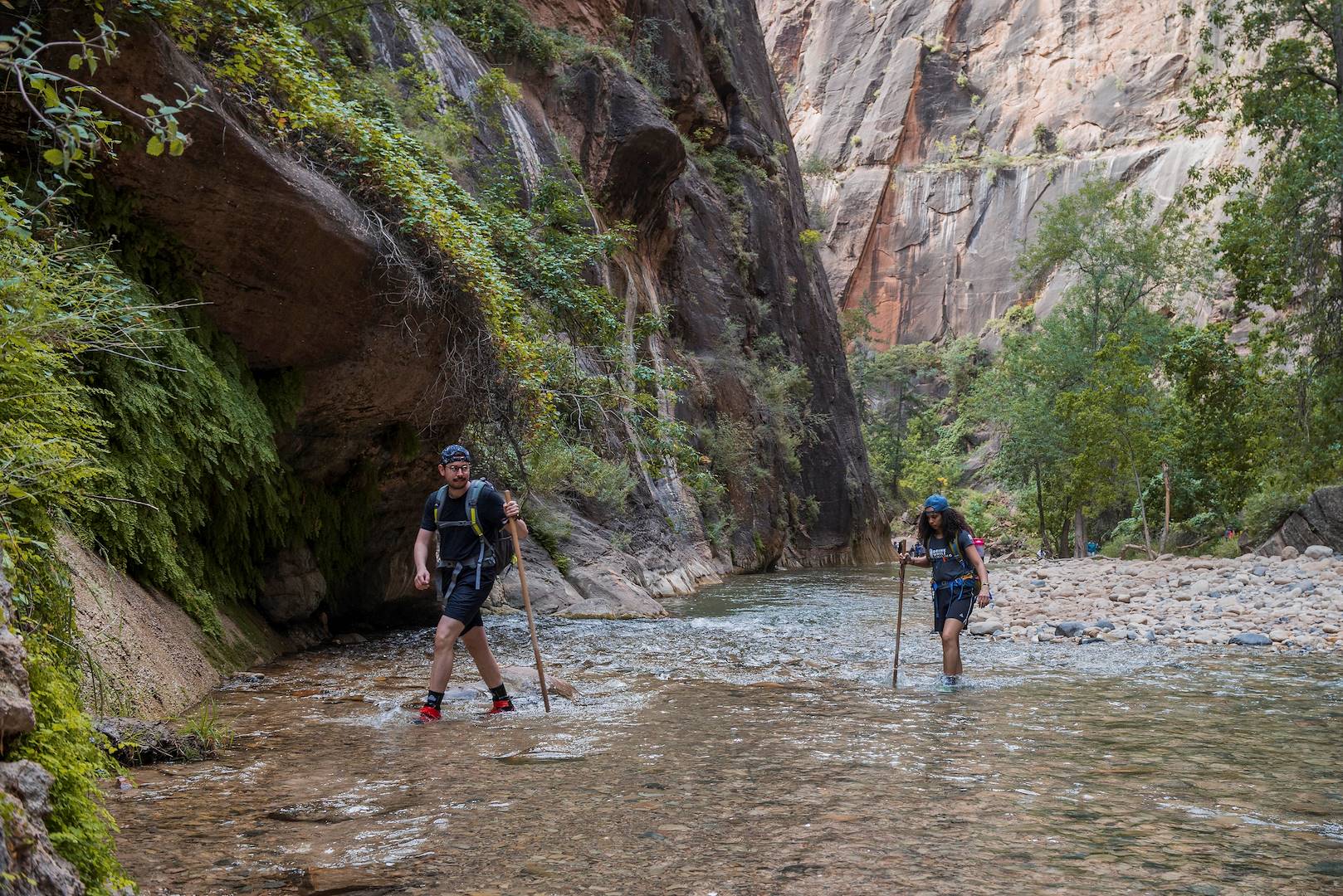 Randonnée aquatique dans les Narrows - Zion National Park - Etats-Unis