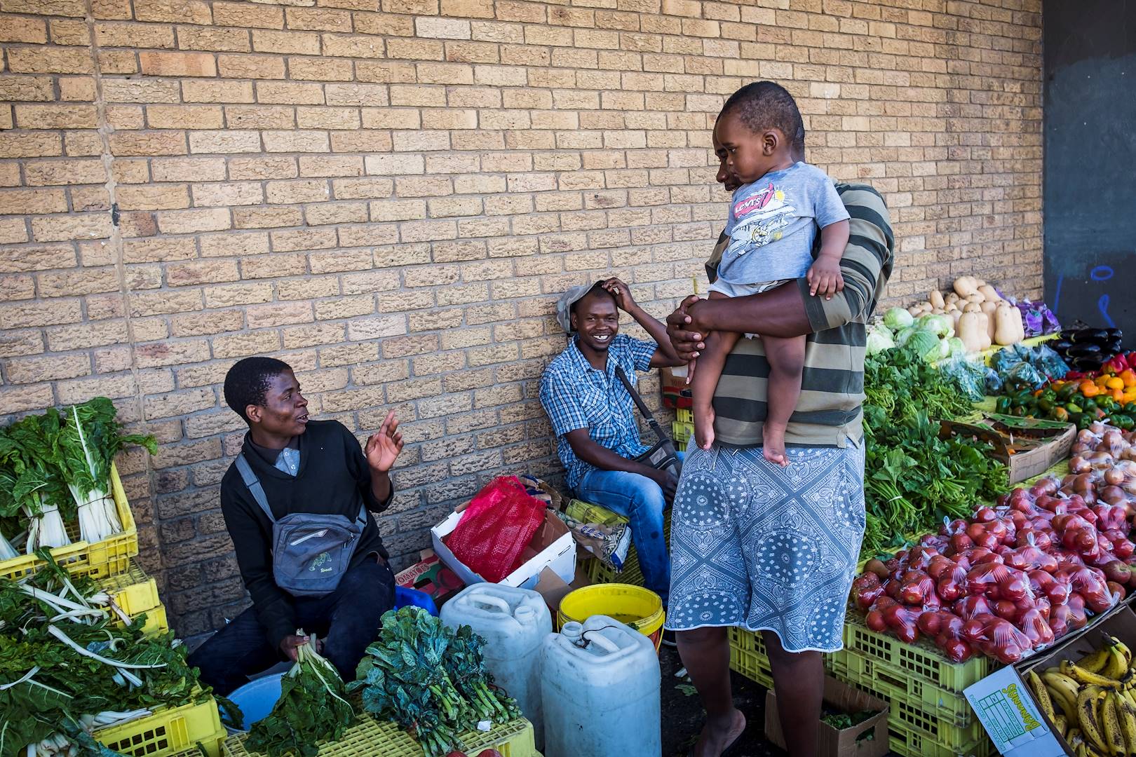 Scène de vie sur le marché de Maun - Botswana