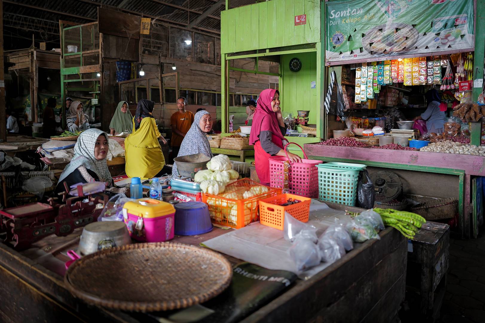 Marché d'Ajibarang dans le village de Banyumas - Purwokerto - Île de Java - Indonésie