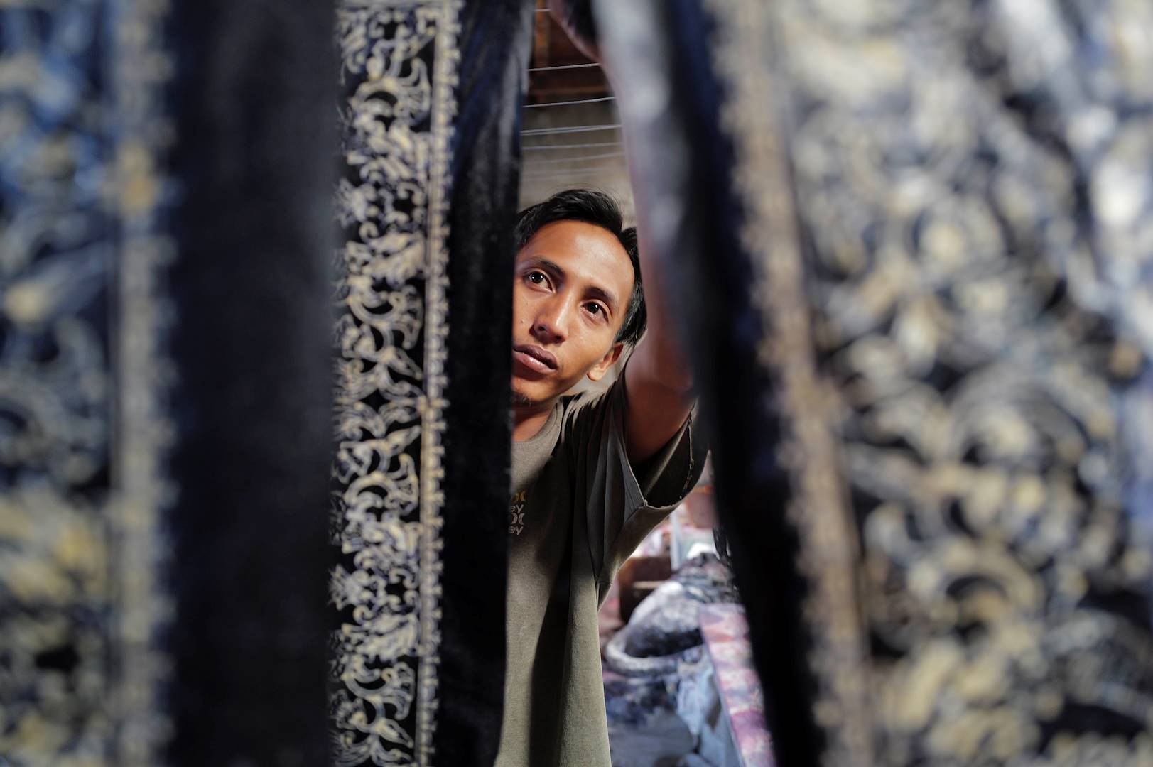 Atelier de teinture batik - Banyuwangi - Île de Java - Indonésie