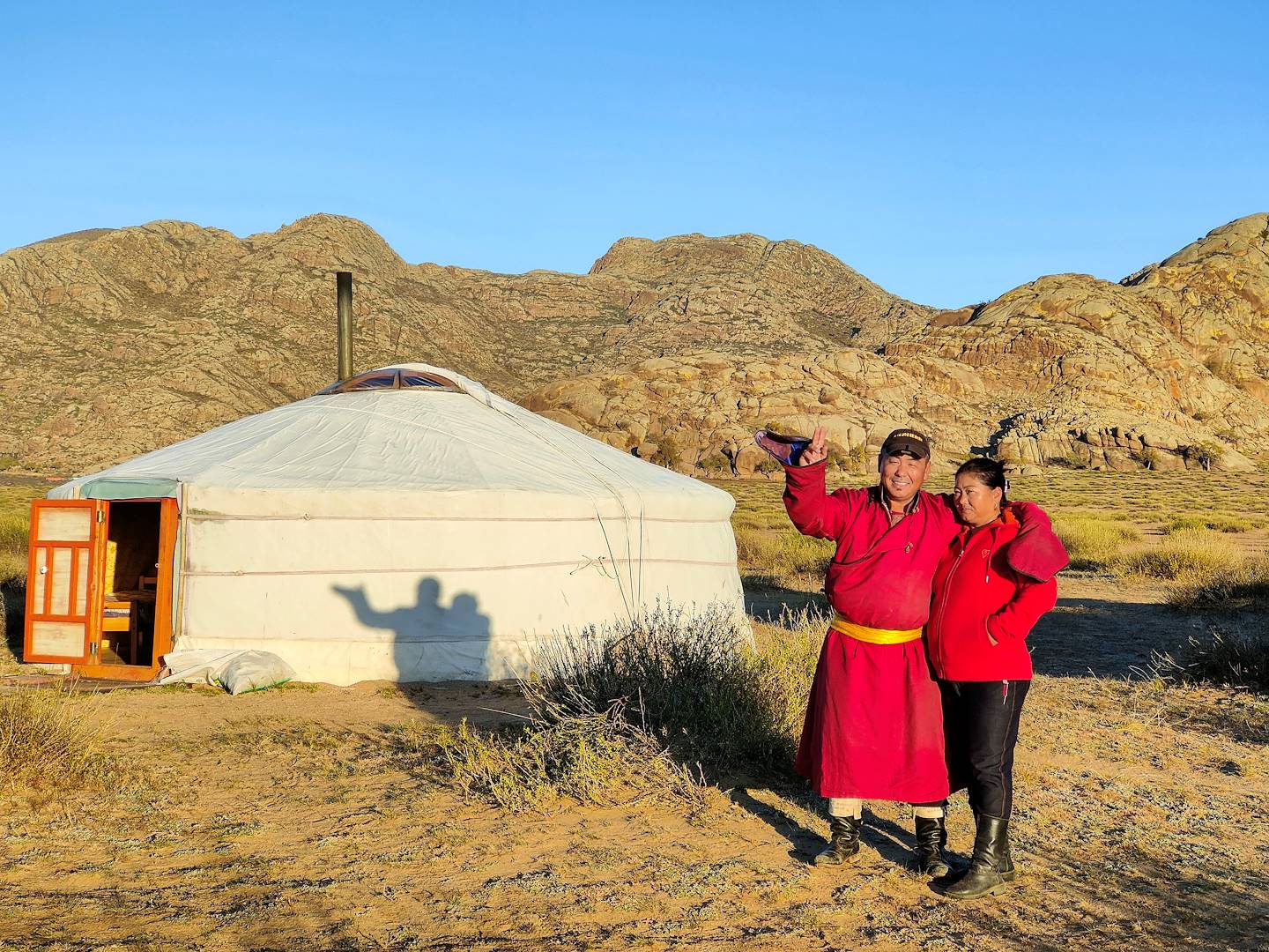Dormir dans une yourte : rencontre avec Biilee et sa famille - Parc national Khogno Khan - Désert du Petit Gobi - Mongolie