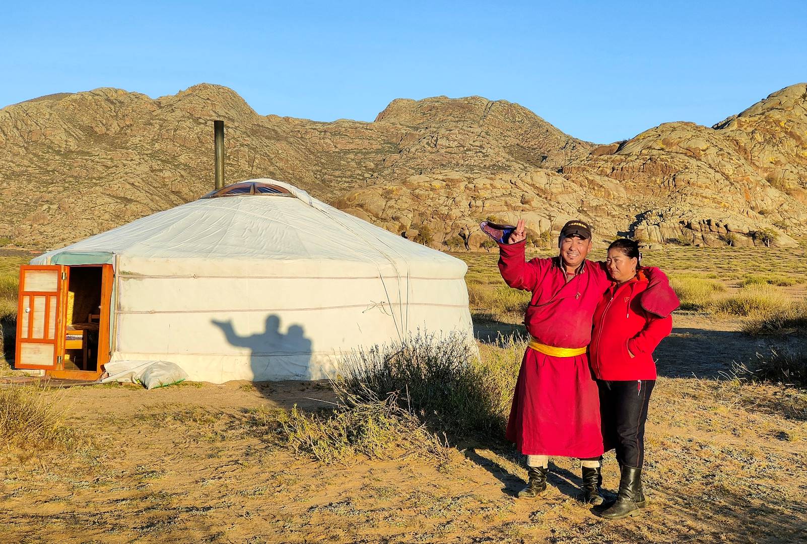 Dormir dans une yourte : rencontre avec Biilee et sa famille - Parc national Khogno Khan - Désert du Petit Gobi - Mongolie