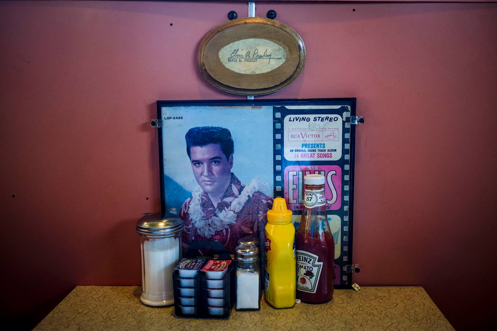 Portrait d'Elvis Presley dans un diner de Kingman - Arizona - Etats-Unis