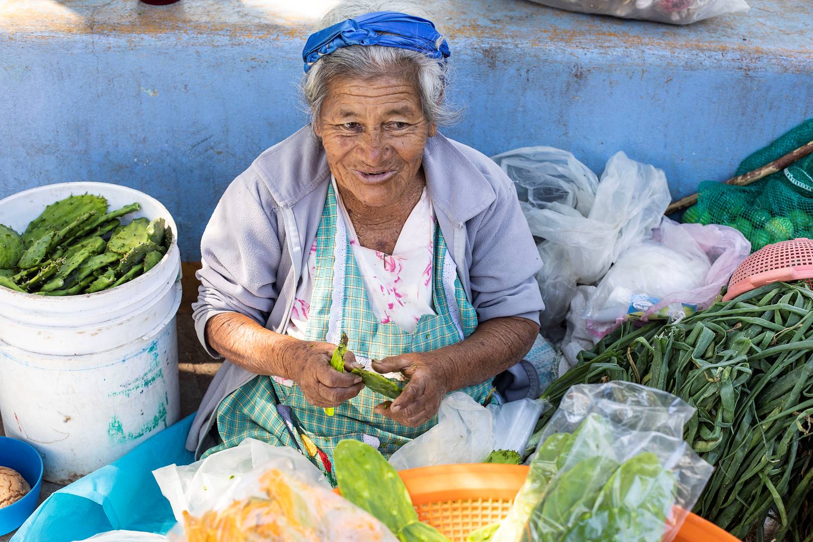 Femme sur un marché à Mérida - Yucatan - Mexique