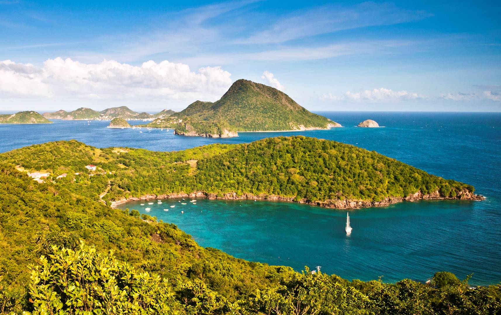 Vue sur Grande Baie à Terre de Bas - Archipel des Saintes - Guadeloupe