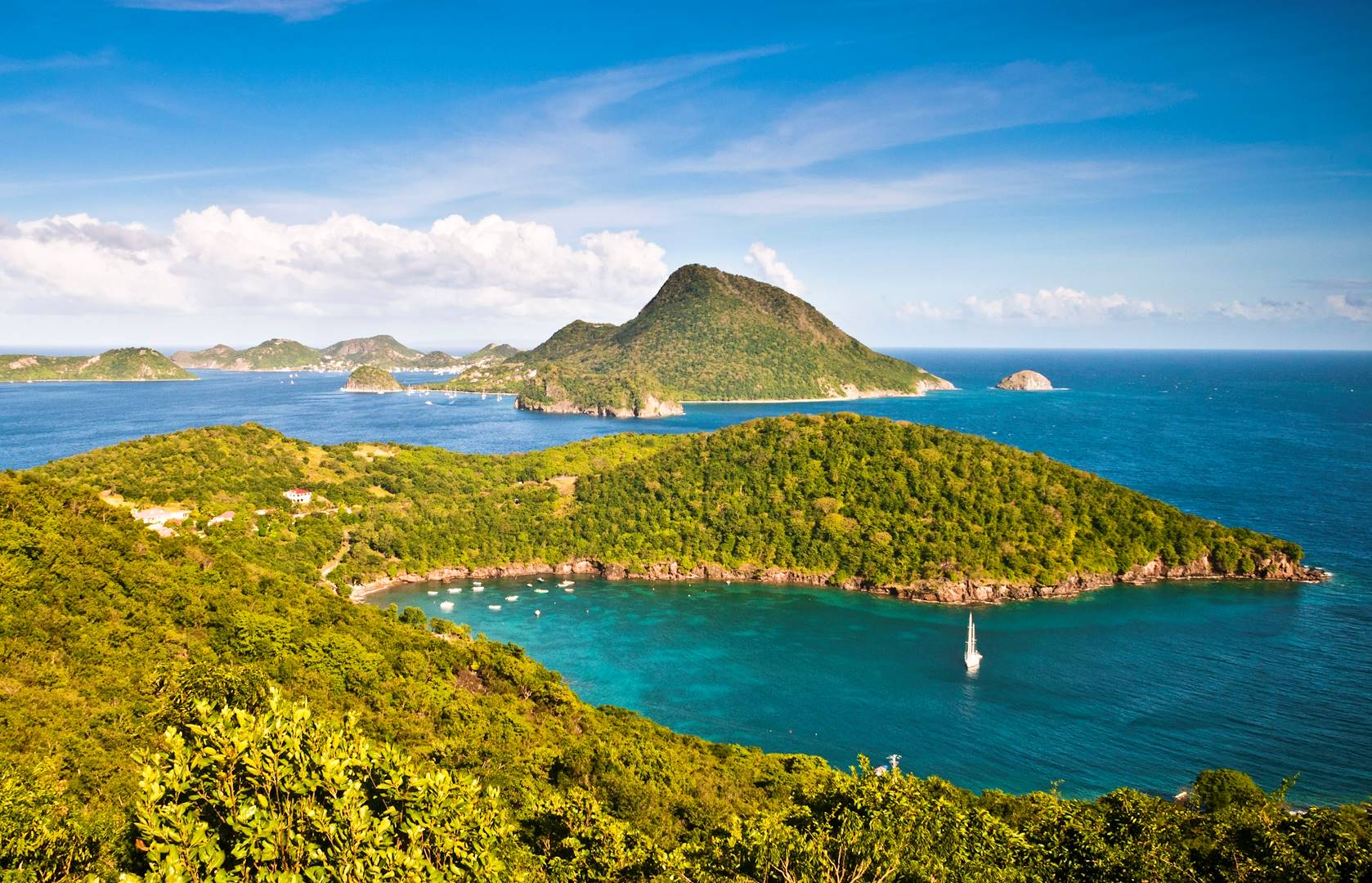 Vue sur Grande Baie à Terre de Bas - Archipel des Saintes - Guadeloupe