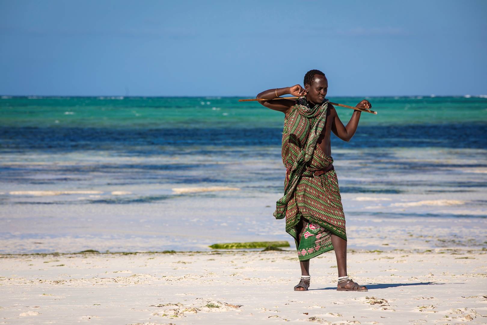 Masaï sur la plage de Diani - Kenya